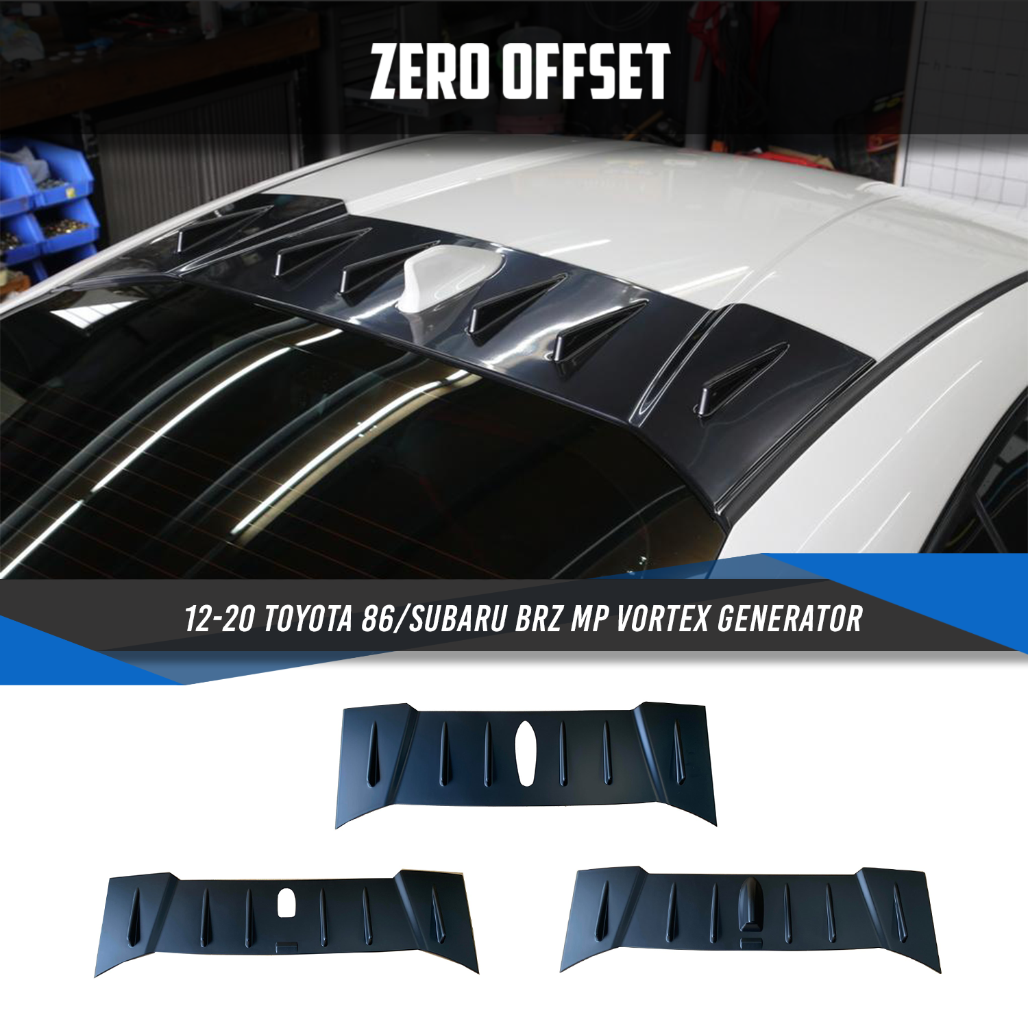 Zero Offset MP Style Vortex Generator for 15-17 Subaru WRX STI