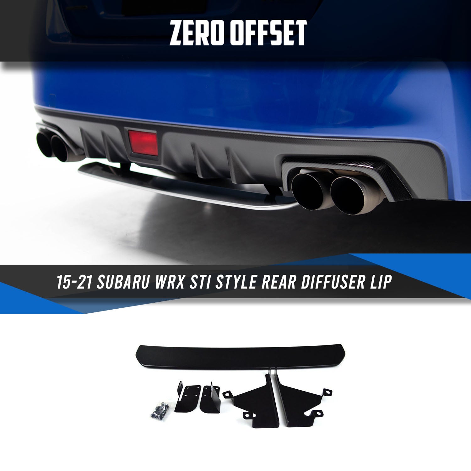 STI Style Rear Diffuser Lip for Subaru WRX VA 2015-2021