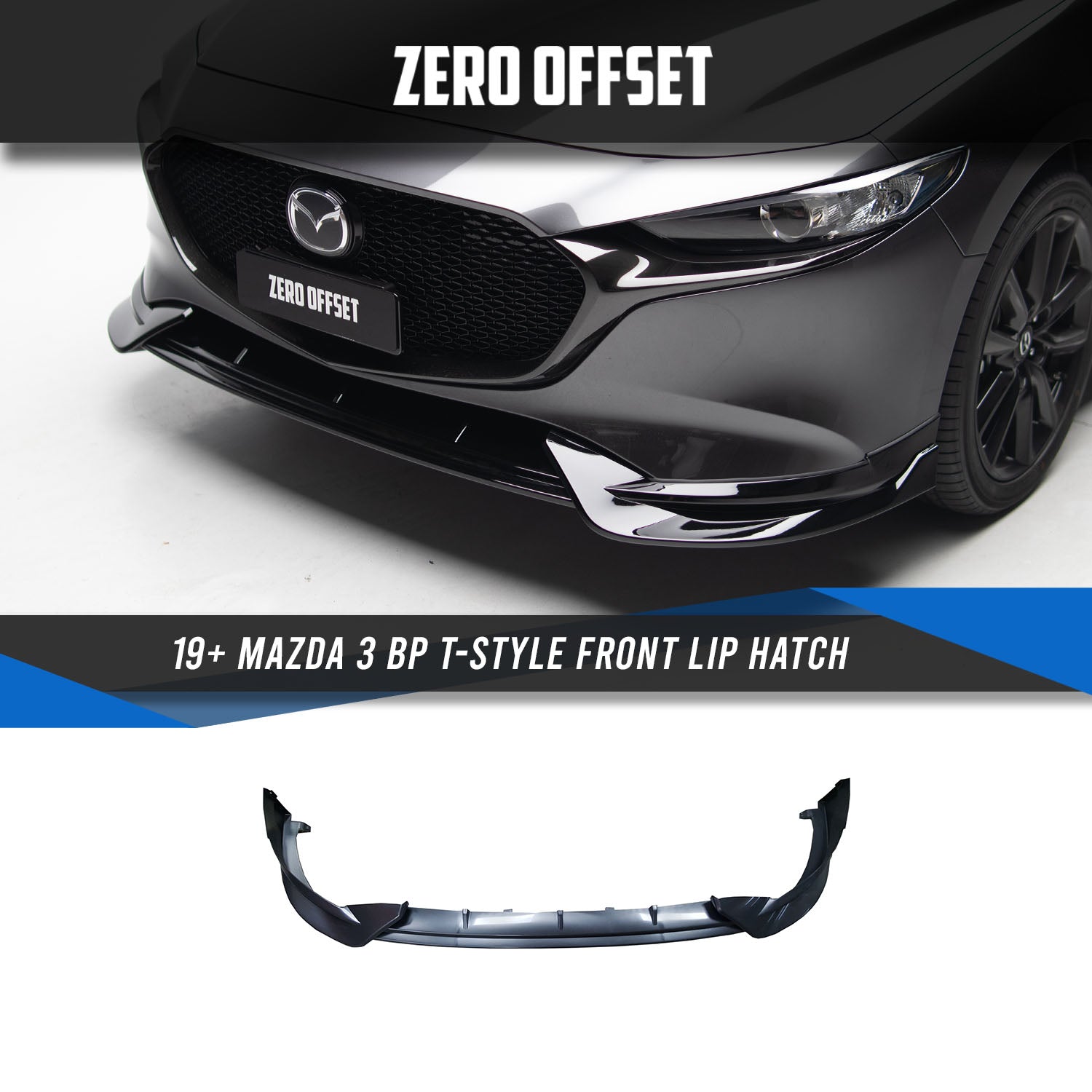 T-Style Front Lip for Mazda 3 BP Hatch 2019+