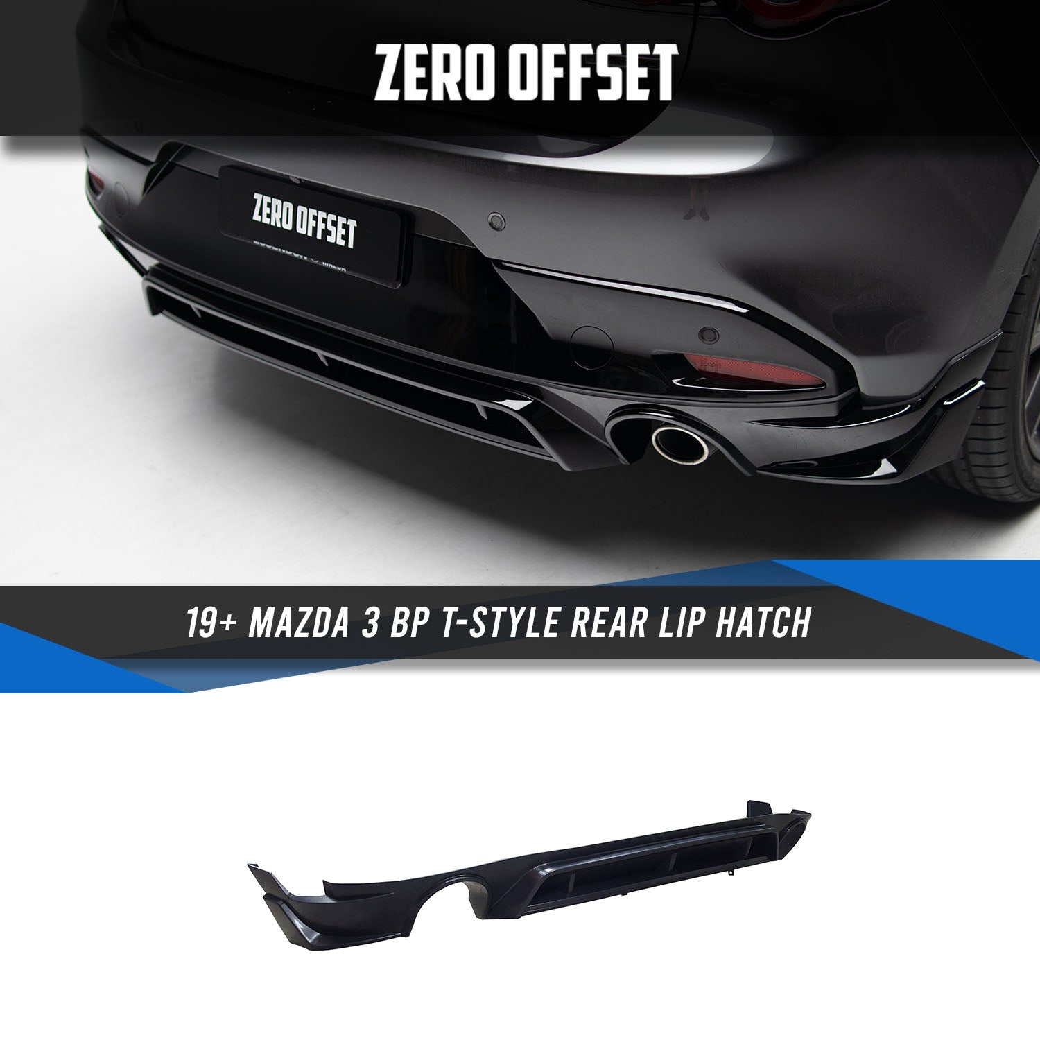 T-Style Rear Lip for Mazda 3 BP Hatch 2019+