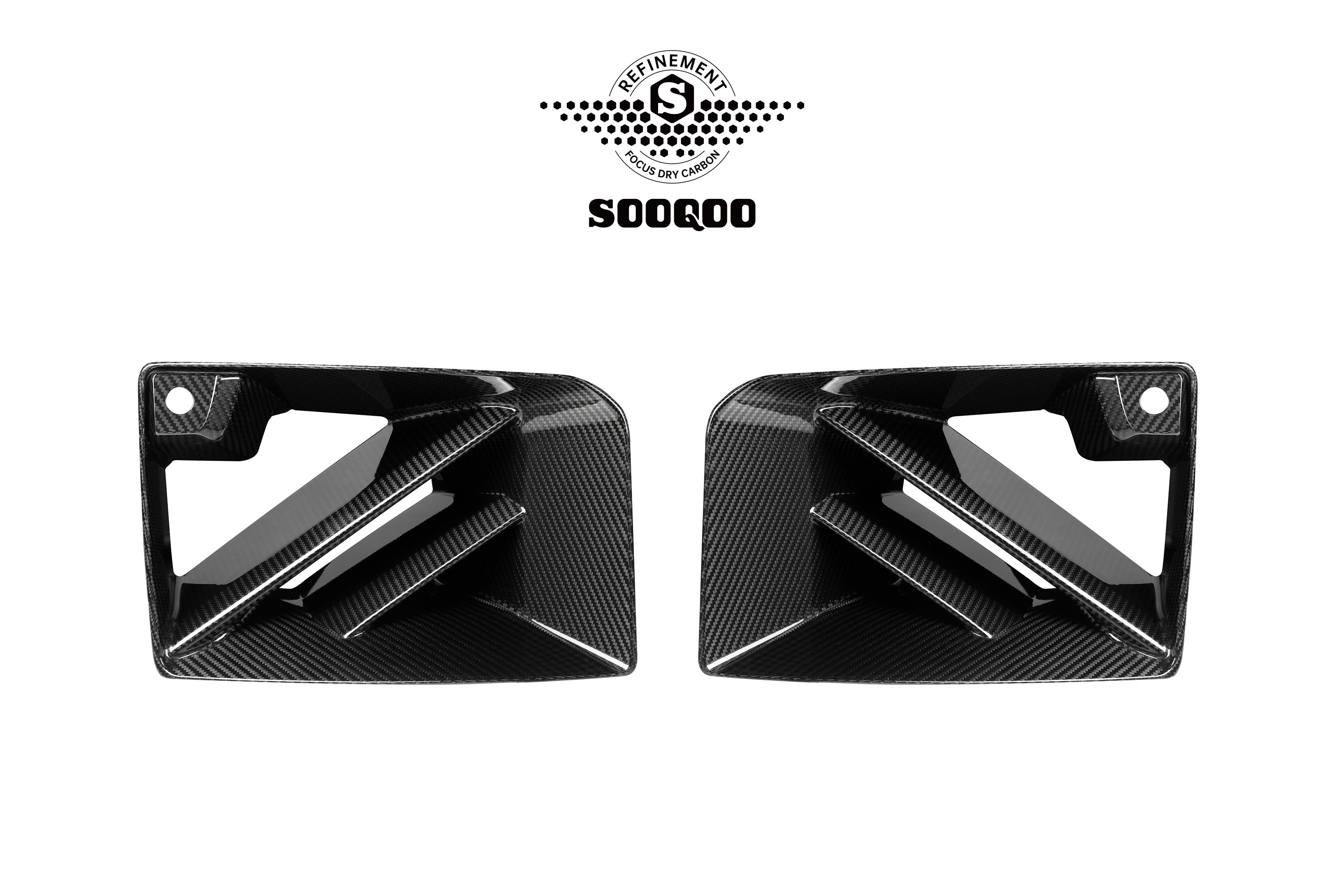 Sooqoo Style Pre Pregged Dry Carbon Fiber Front Intake Ducts for BMW M2 G87 2023+