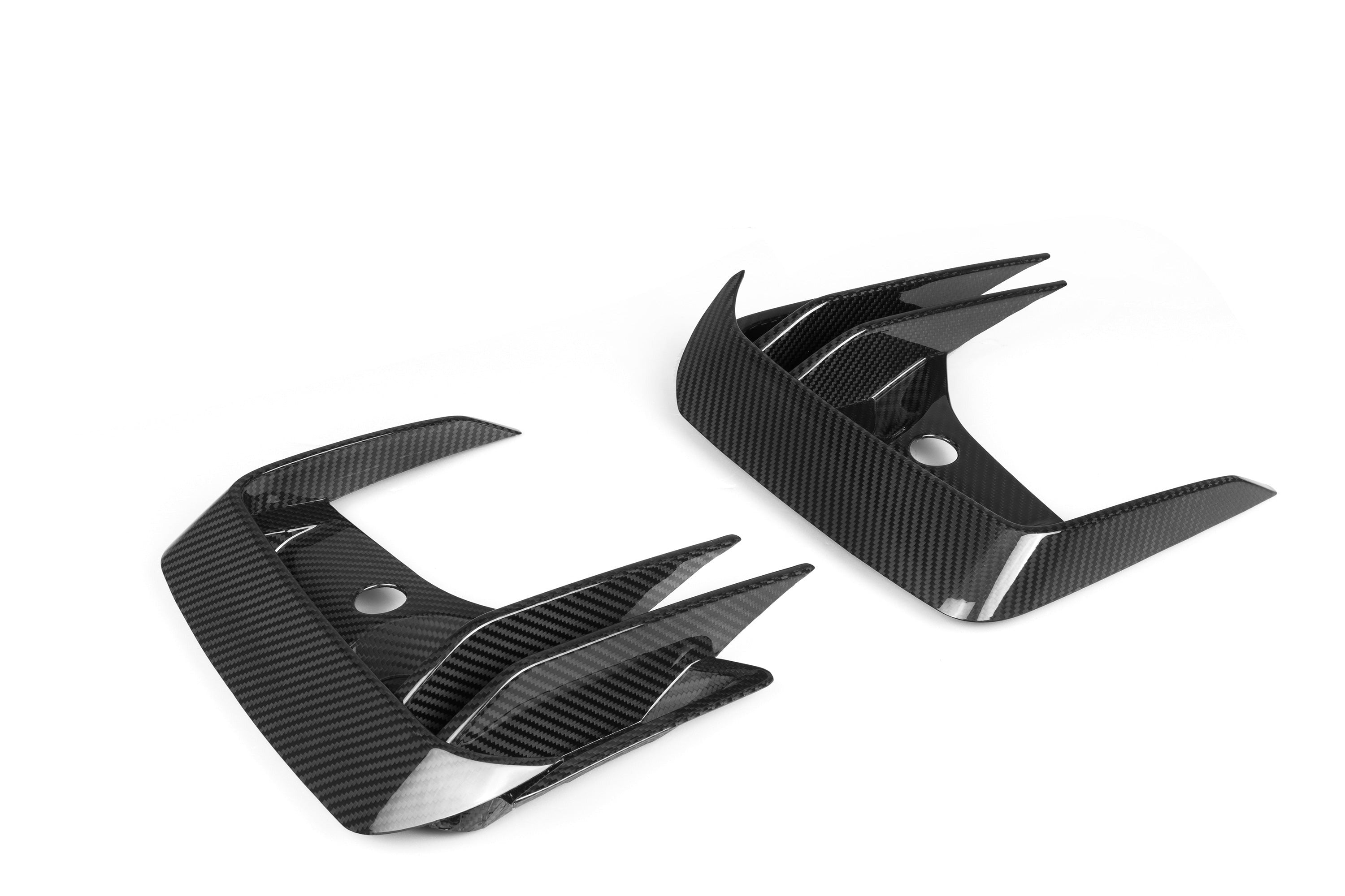 Sooqoo Style Pre Pregged Dry Carbon Fiber Font Ducts for BMW iX3 G08 LCI 2021+