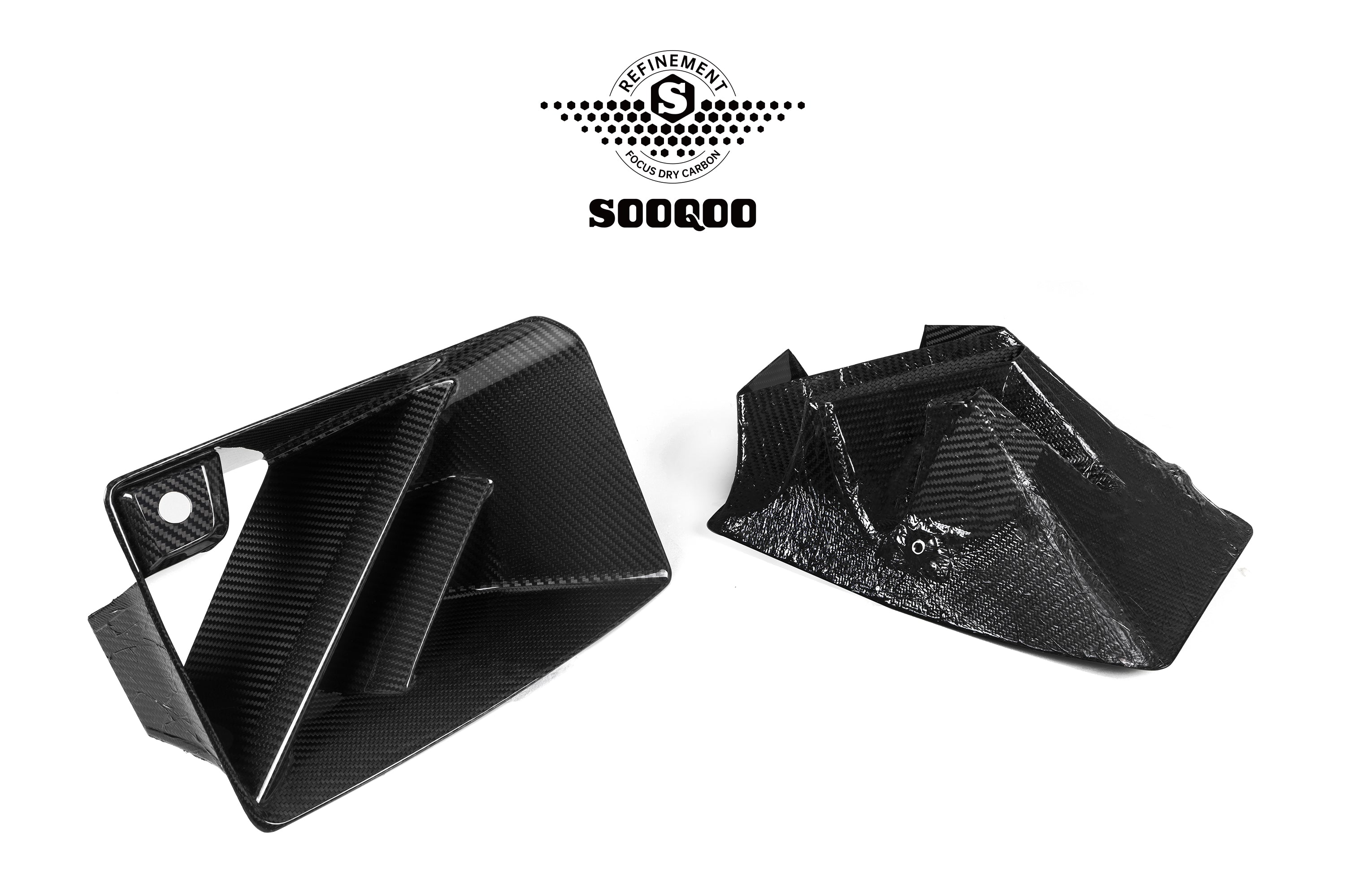 Sooqoo Style Pre Pregged Dry Carbon Fiber Front Intake Ducts for BMW M2 G87 2023+