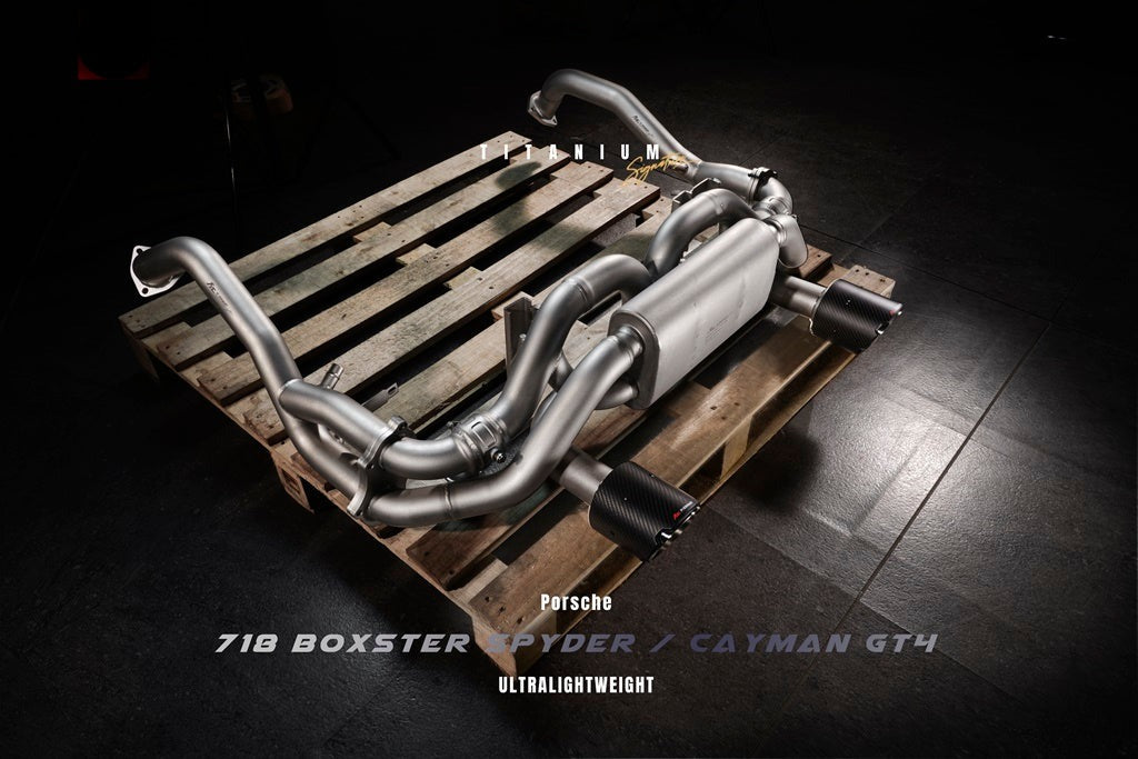 Valvetronic Exhaust System for Porsche Cayman GT4 / Boxster Spyder 718 Titanium Signature Series Pre Feb 20