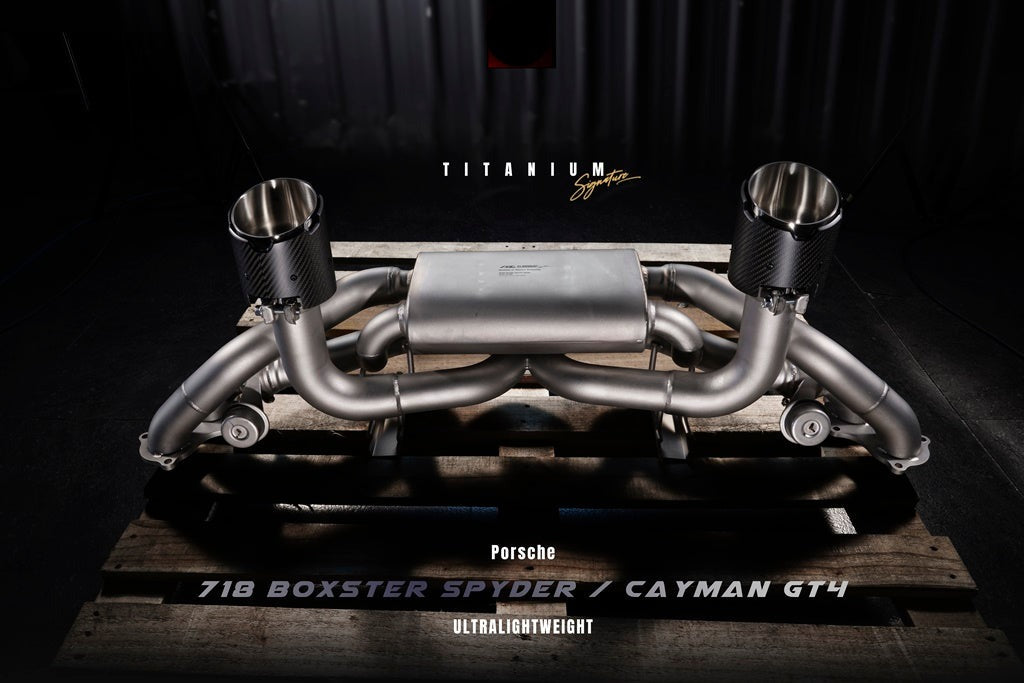 Valvetronic Exhaust System for Porsche Cayman GT4 / Boxster Spyder 718 Titanium Signature Series Pre Feb 20