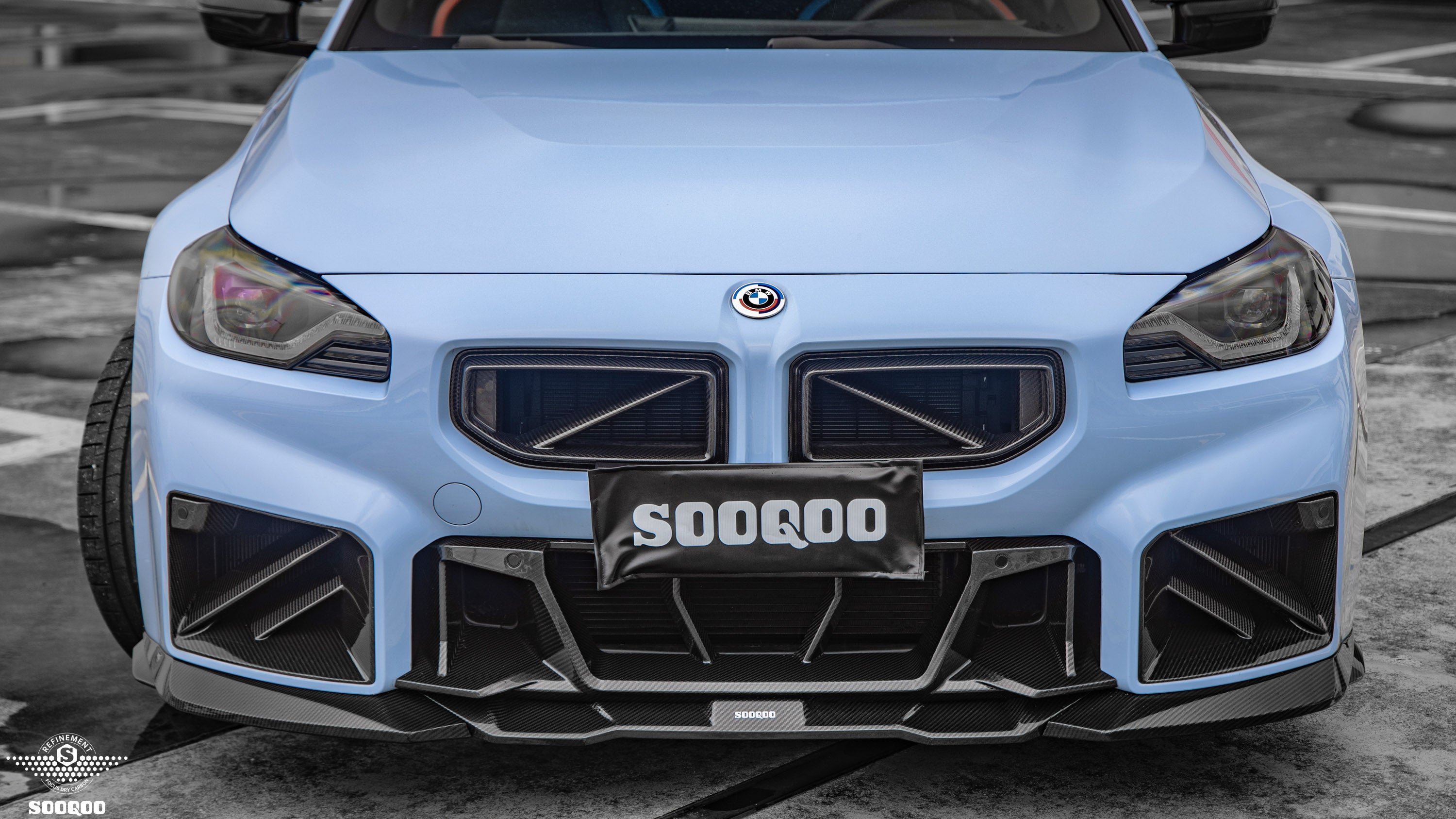 Sooqoo Style Pre Pregged Dry Carbon Fiber Front Lip Type B for BMW M2 G87 2023+