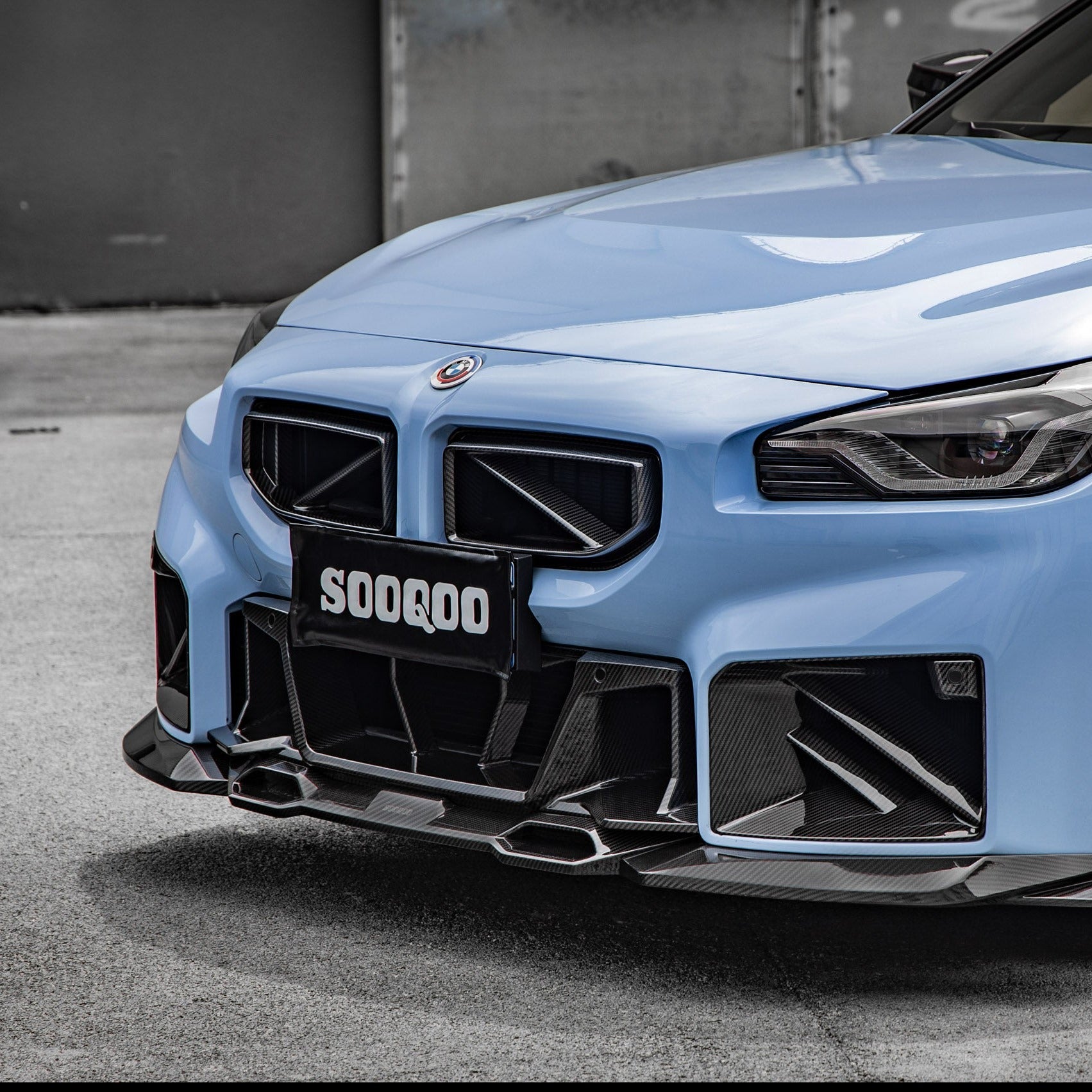 Sooqoo Style Pre Pregged Dry Carbon Fiber Front Grille for BMW M2 G87 2023+