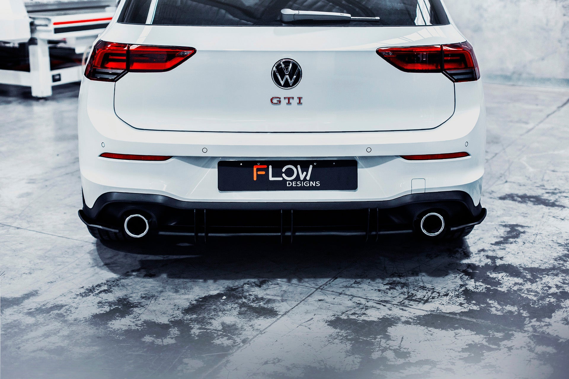 Volkswagen MK8 Golf GTI Flow-Lock Rear Diffuser (GLOSS BLACK)