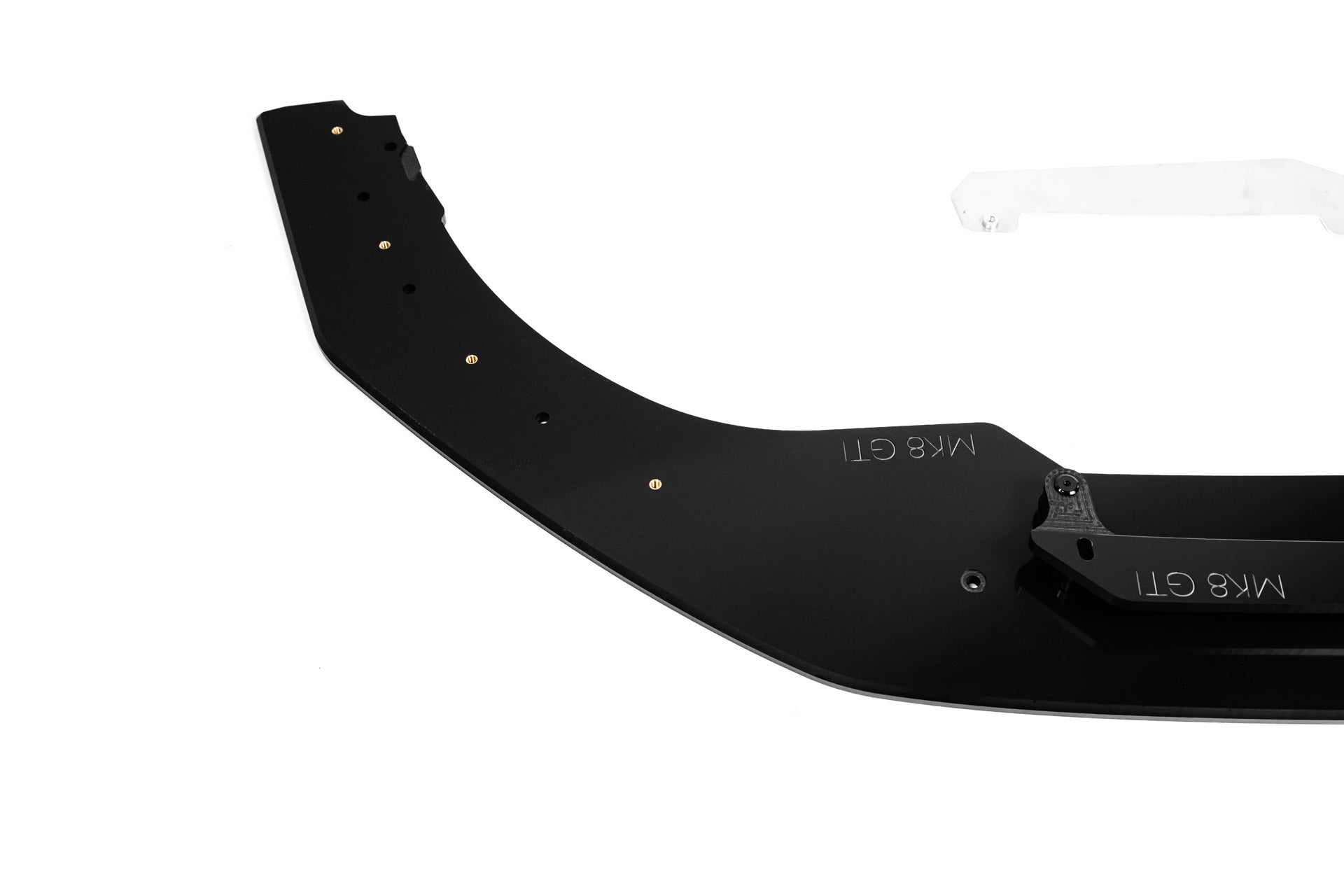 Volkswagen MK8 Golf GTI Front Lip Splitter & Bumper Reinforcement Plate (GLOSS BLACK)