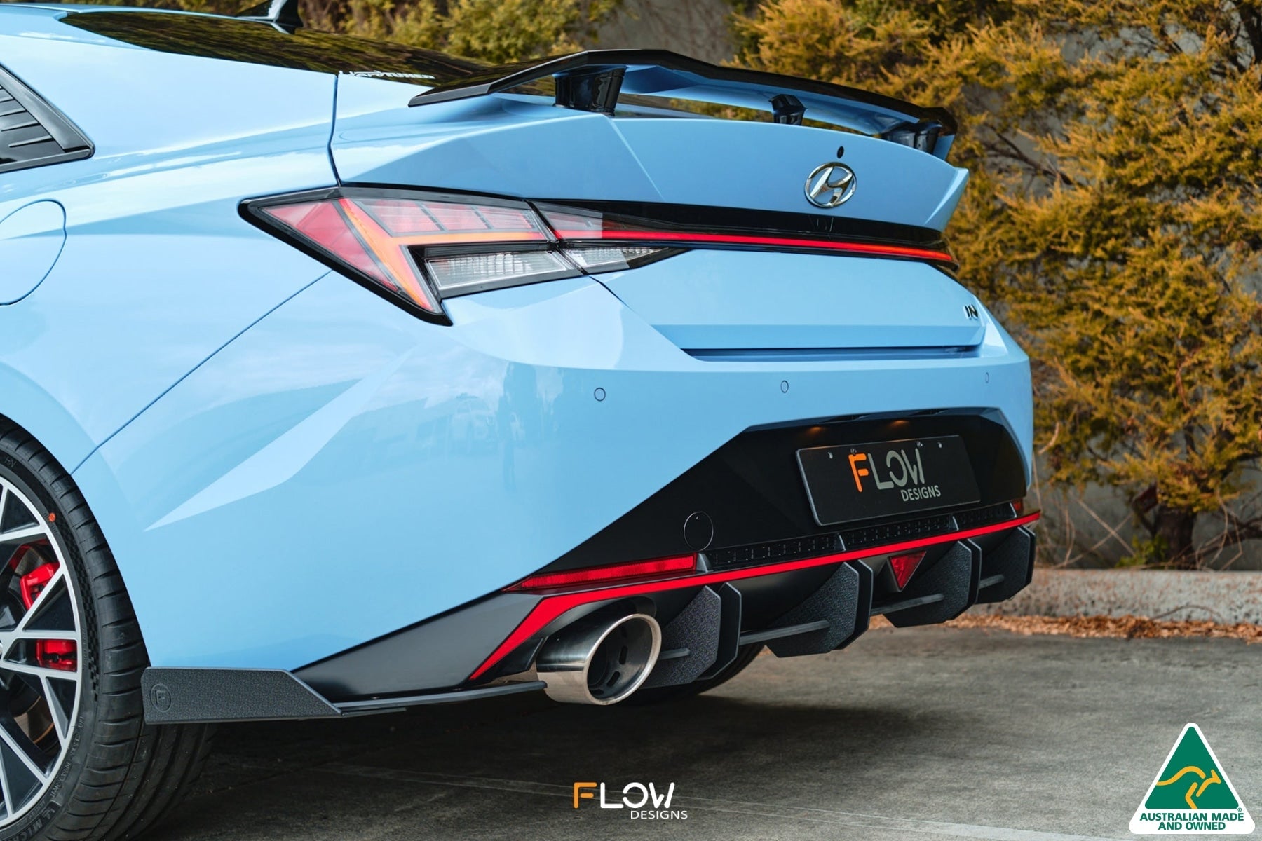 Hyundai CN7 i30N Sedan 2021 Flow-Lock Rear Diffuser GLOSS BLACK