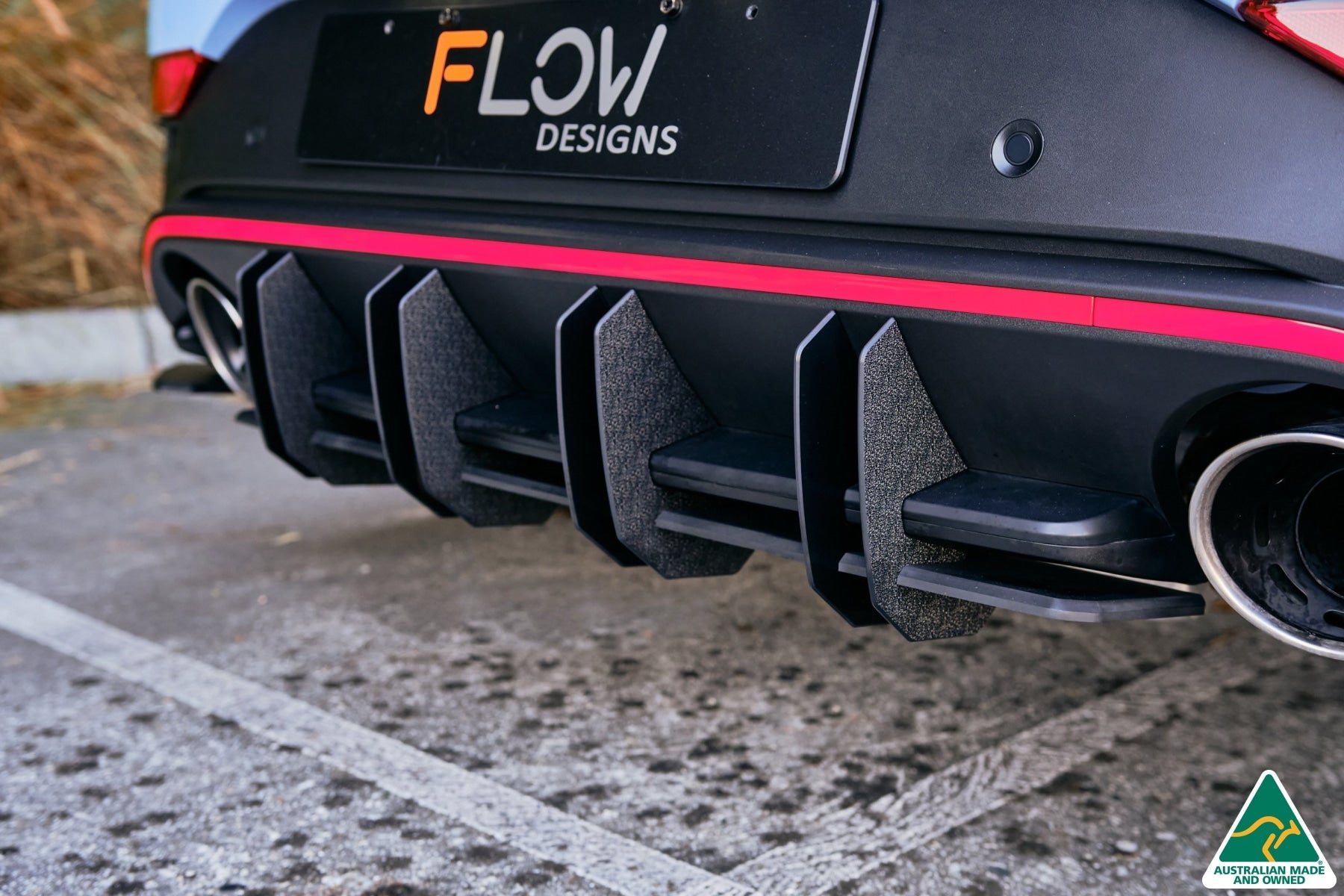 Hyundai i30N Hatch PD FL 2021 Flow-Lock Rear Diffuser (GLOSS BLACK)