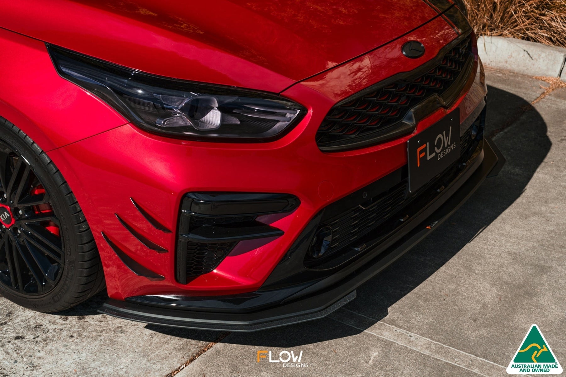 Cerato GT PFL Front Lip Splitter & Reinforcement Brackets