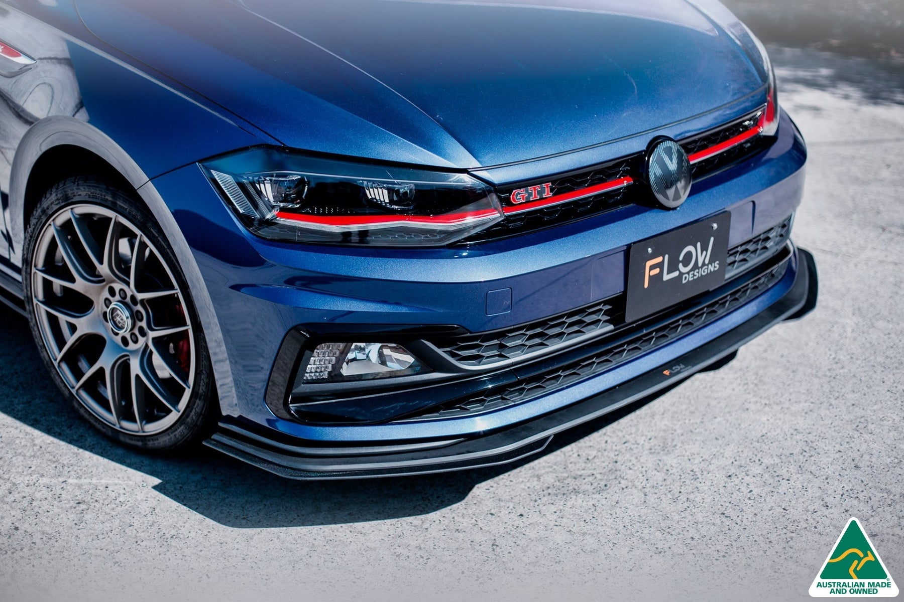 Volkswagen AW Polo GTI Front Lip Splitter Extensions (Pair)