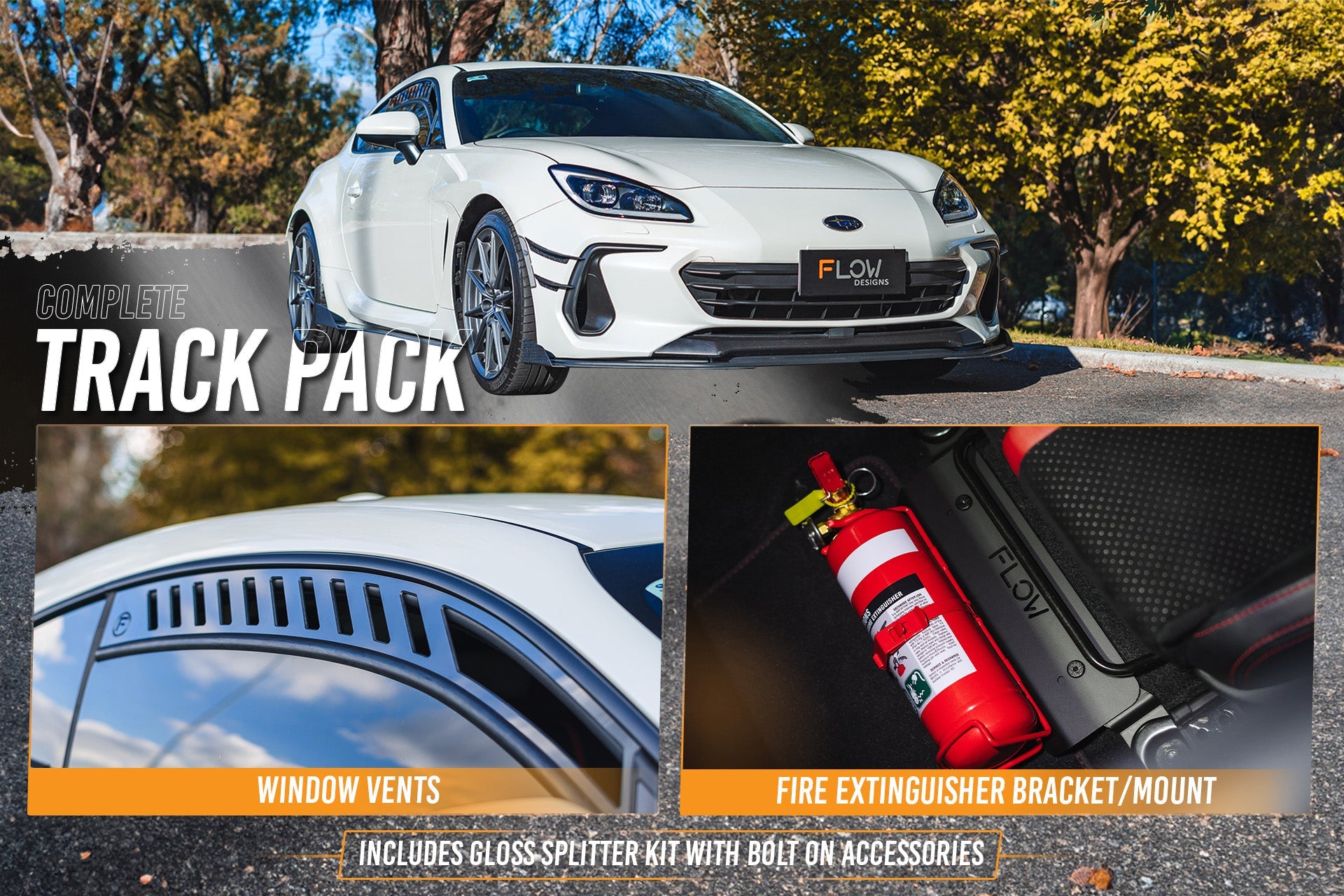 Subaru ZD8 BRZ Full Lip Splitter Set (GLOSS BLACK)