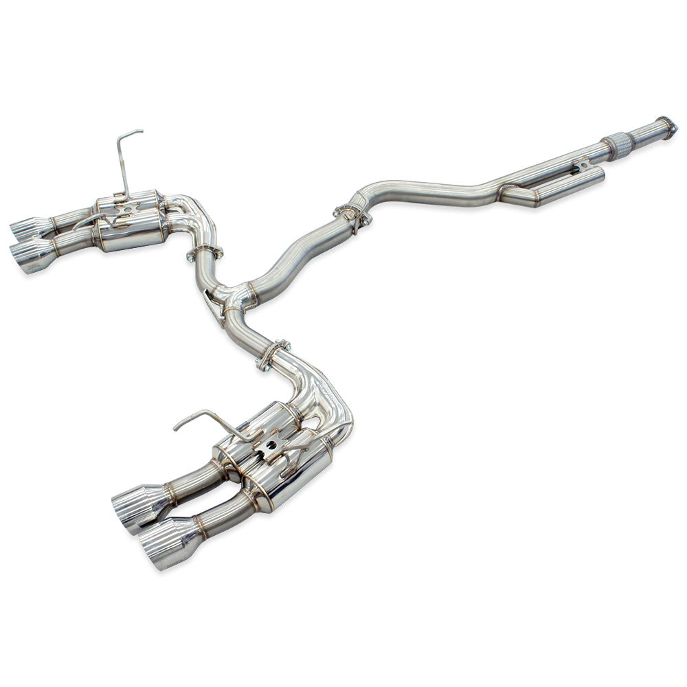 R400 Cat Back Exhaust w/SS Straight Cut Tips - Subaru WRX VB 22+