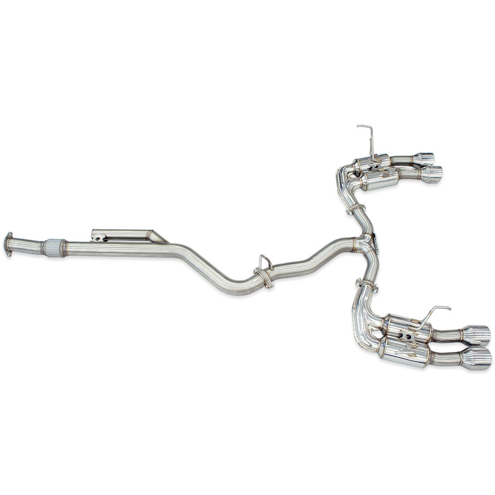 R400 Cat Back Exhaust w/SS Straight Cut Tips - Subaru WRX VB 22+