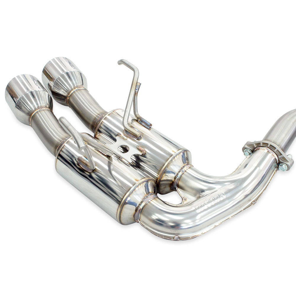 R400 Cat Back Exhaust w/SS Straight Cut Tips - Subaru WRX VB 22+