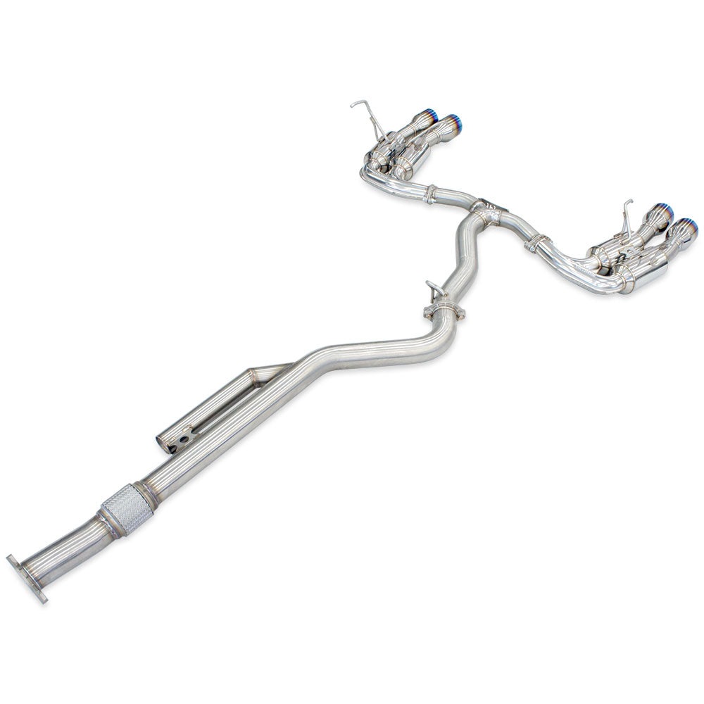 R400 Cat Back Exhaust w/Ti Straight Cut Tips - Subaru WRX VB 22+