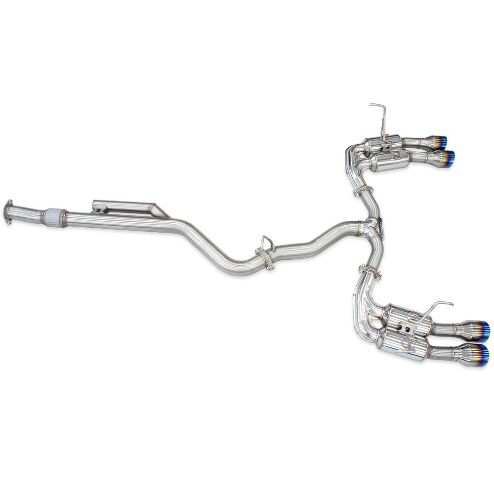 R400 Cat Back Exhaust w/Ti Straight Cut Tips - Subaru WRX VB 22+