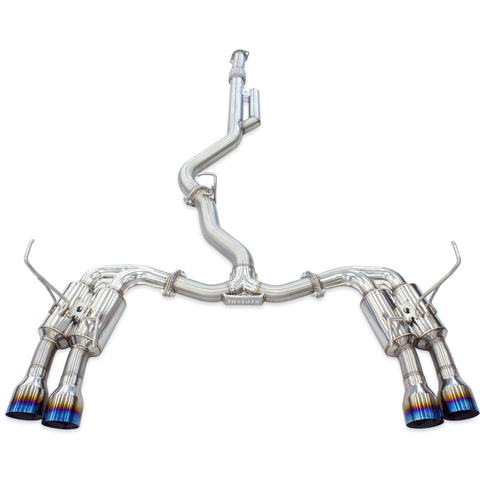 R400 Cat Back Exhaust w/Ti Straight Cut Tips - Subaru WRX VB 22+