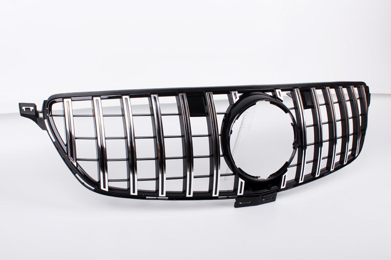 AMG Panamericana Style Grille for Mercedes-Benz GLE Class W292 Wagon C292 Coupe - Silver 2015-2019