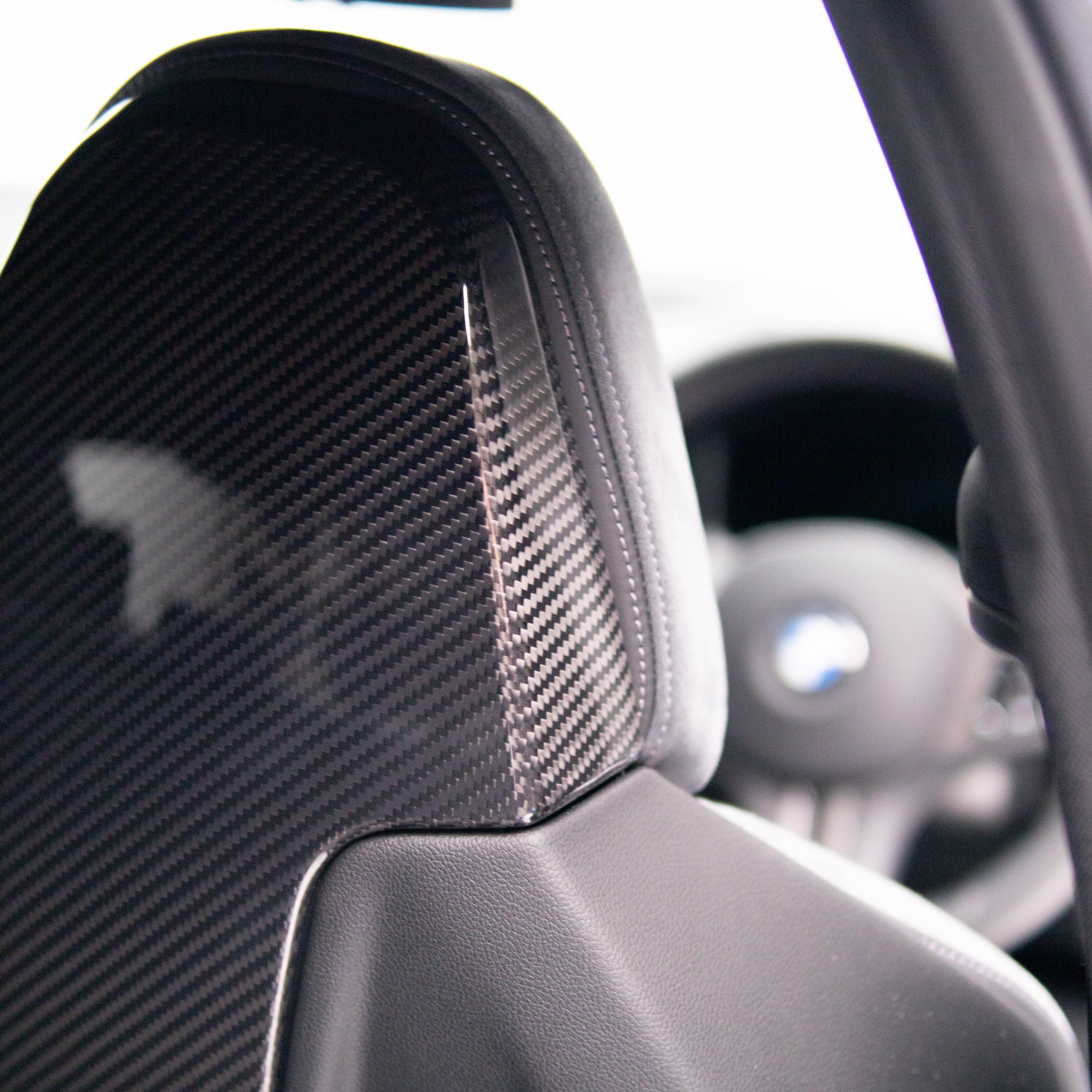 OEM Style Carbon Fiber Upper Front Backrest Cover for BMW 2 Series G42 / 3 Series G20 / M3 G80 / M4 G82 / M8 F91 F92 F92 / X3M F97 / X4M F98