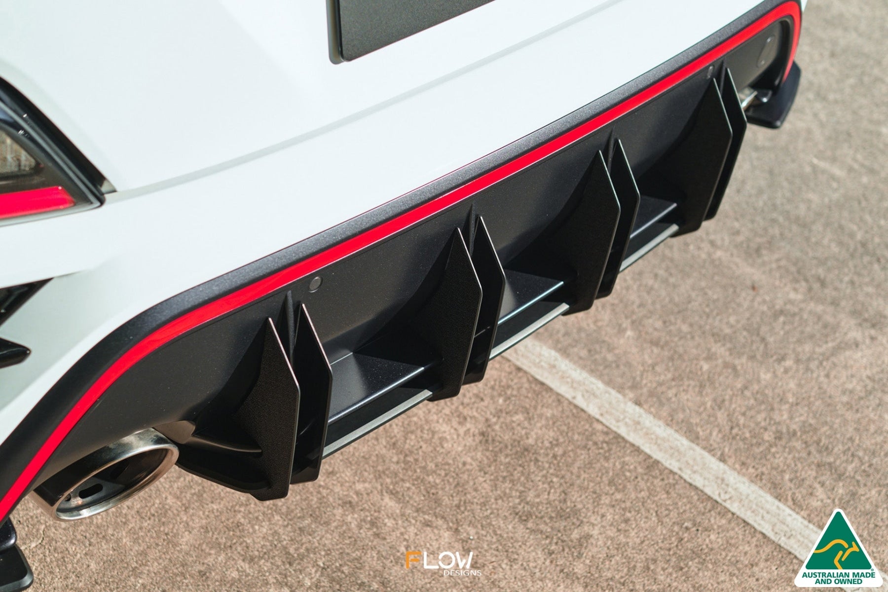 Hyundai Kona N Flow-Lock Rear Diffuser (GLOSS BLACK)