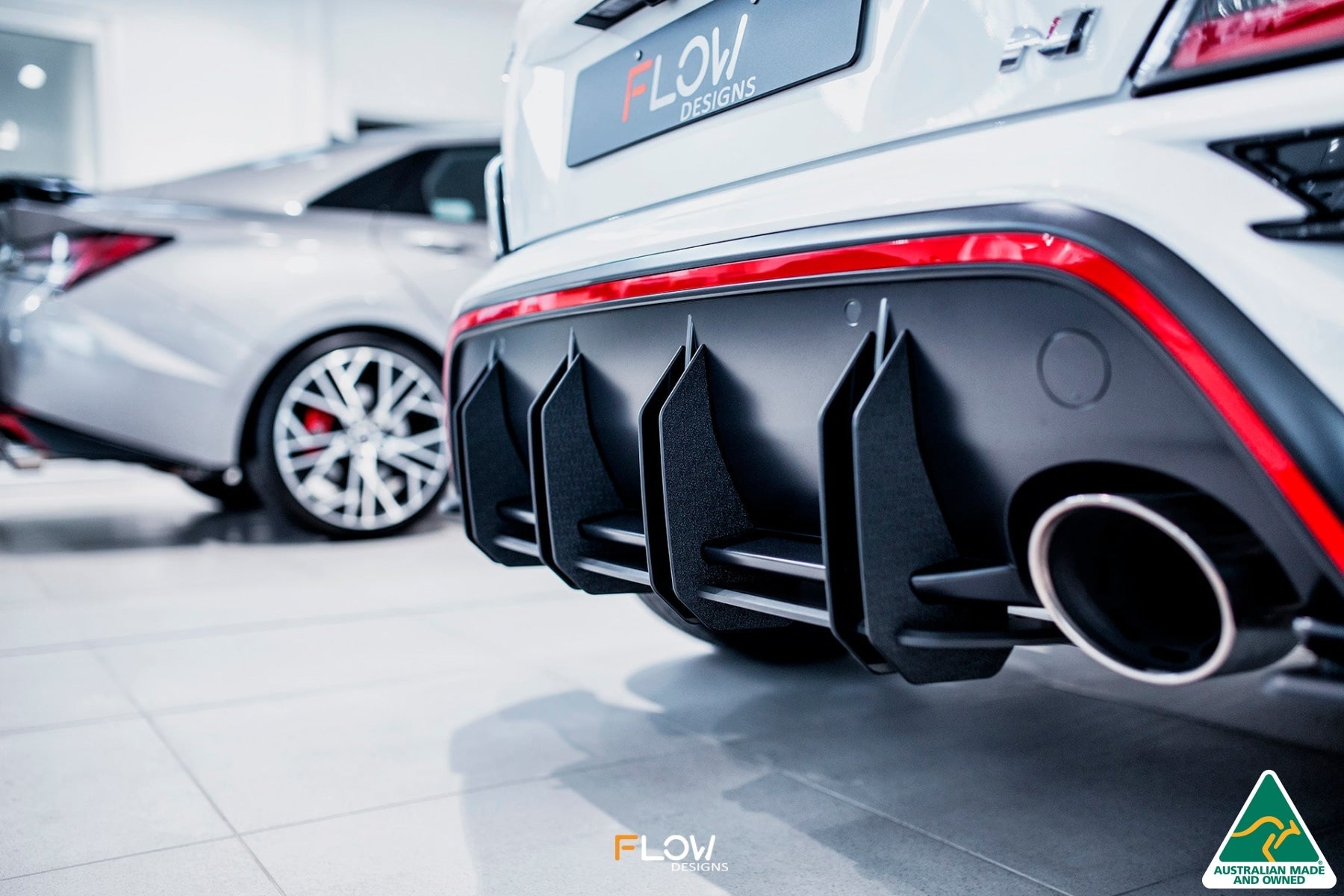 Hyundai Kona N Flow-Lock Rear Diffuser (GLOSS BLACK)