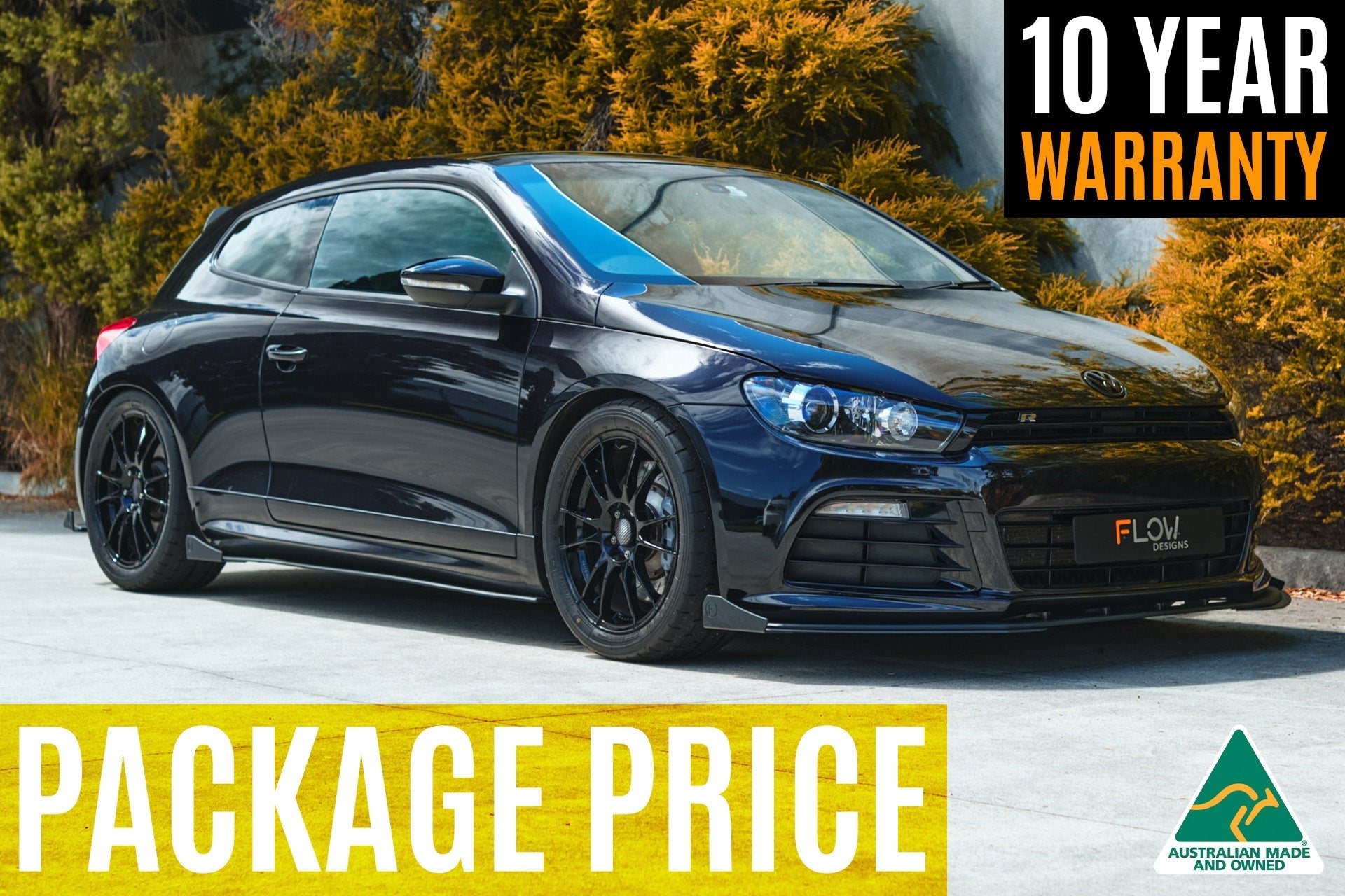 Volkswagen Scirocco R PFL V3 Full Lip Splitter Set