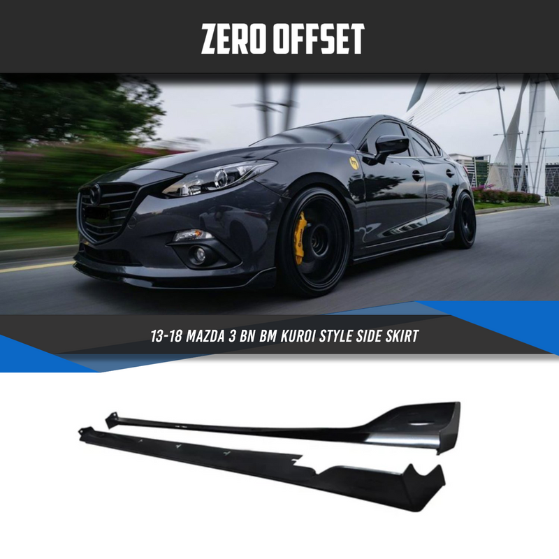 Kuroi Style Side Skirt for  Mazda 3 BM/BN Hatch/Sedan 2013-2018