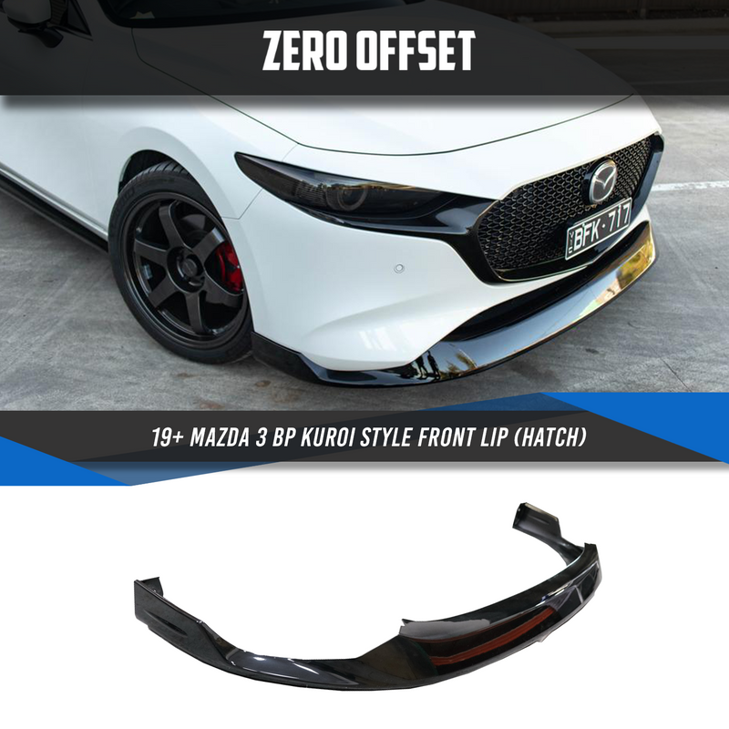 Kuroi Style Front Lip for Mazda 3 BP Hatch 2019+