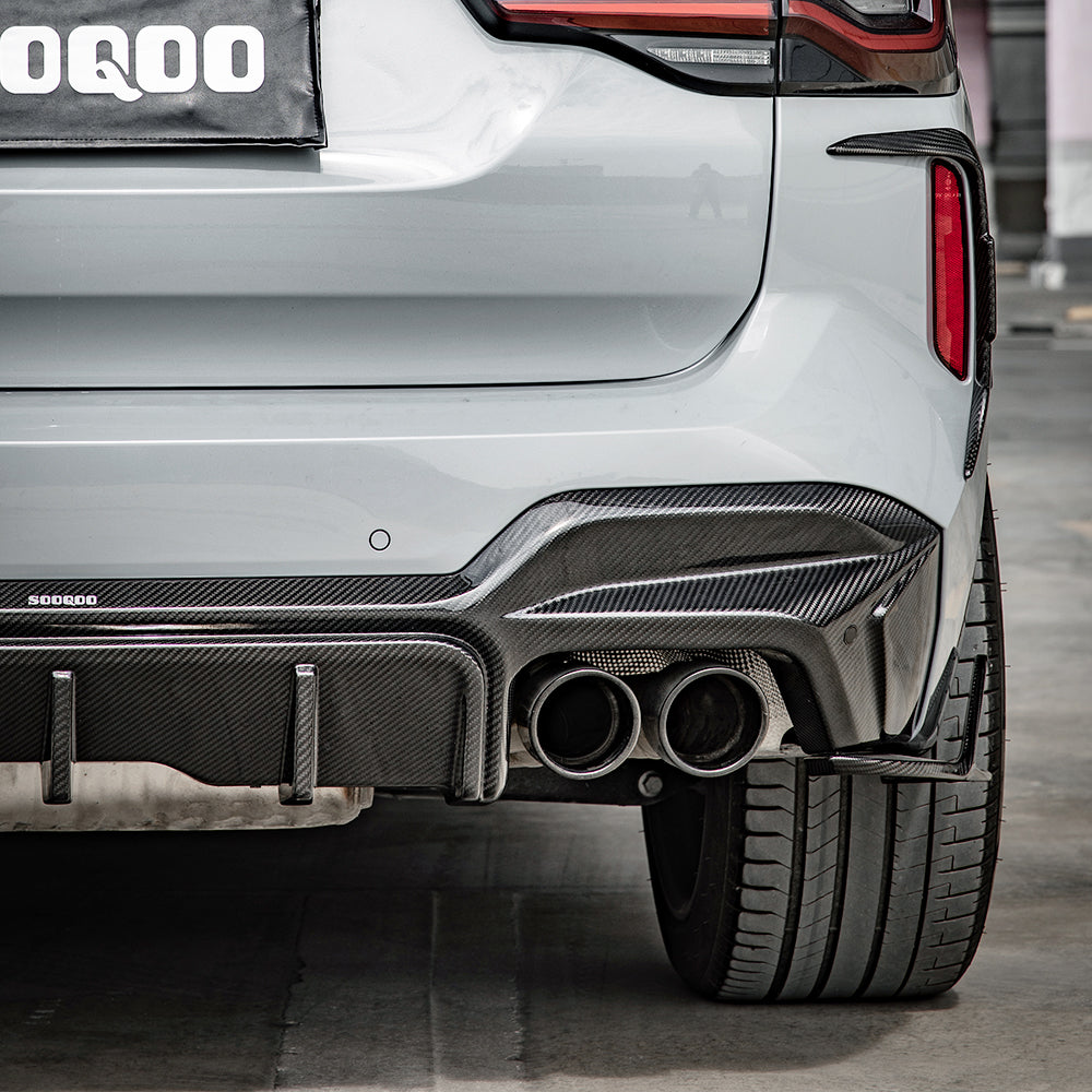 Sooqoo Style Pre Pregged Dry Carbon Rear Diffuser for BMW X3M F97 LCI 2022+