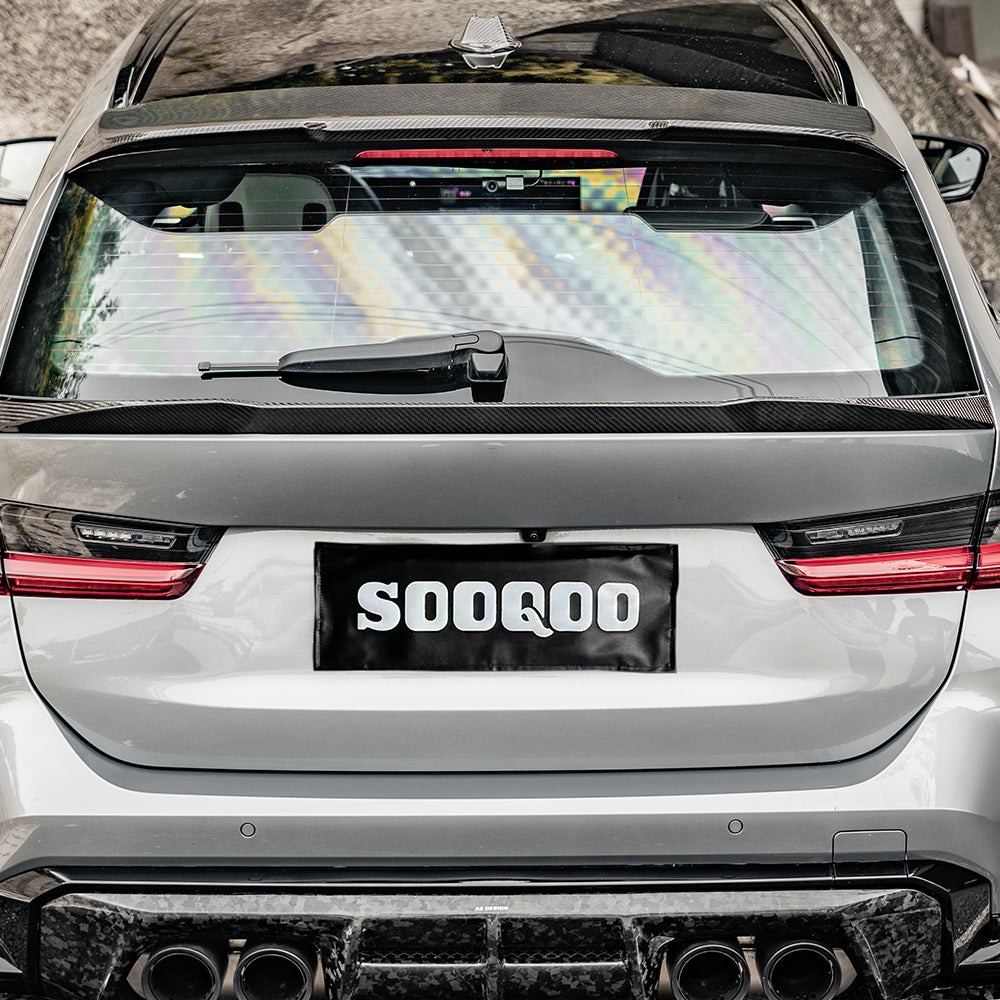 Sooqoo Style Pre Pregged Dry Carbon Mid Spoiler for BMW 3 Series G21 / M3 G81 Wagon 2019+