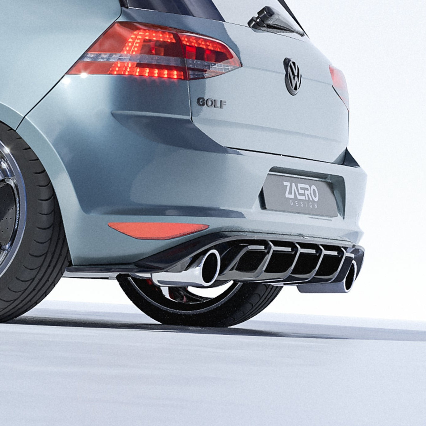 EVO-1 Rear Diffuser for Volkswagen Golf GTI MK7 2013-2017