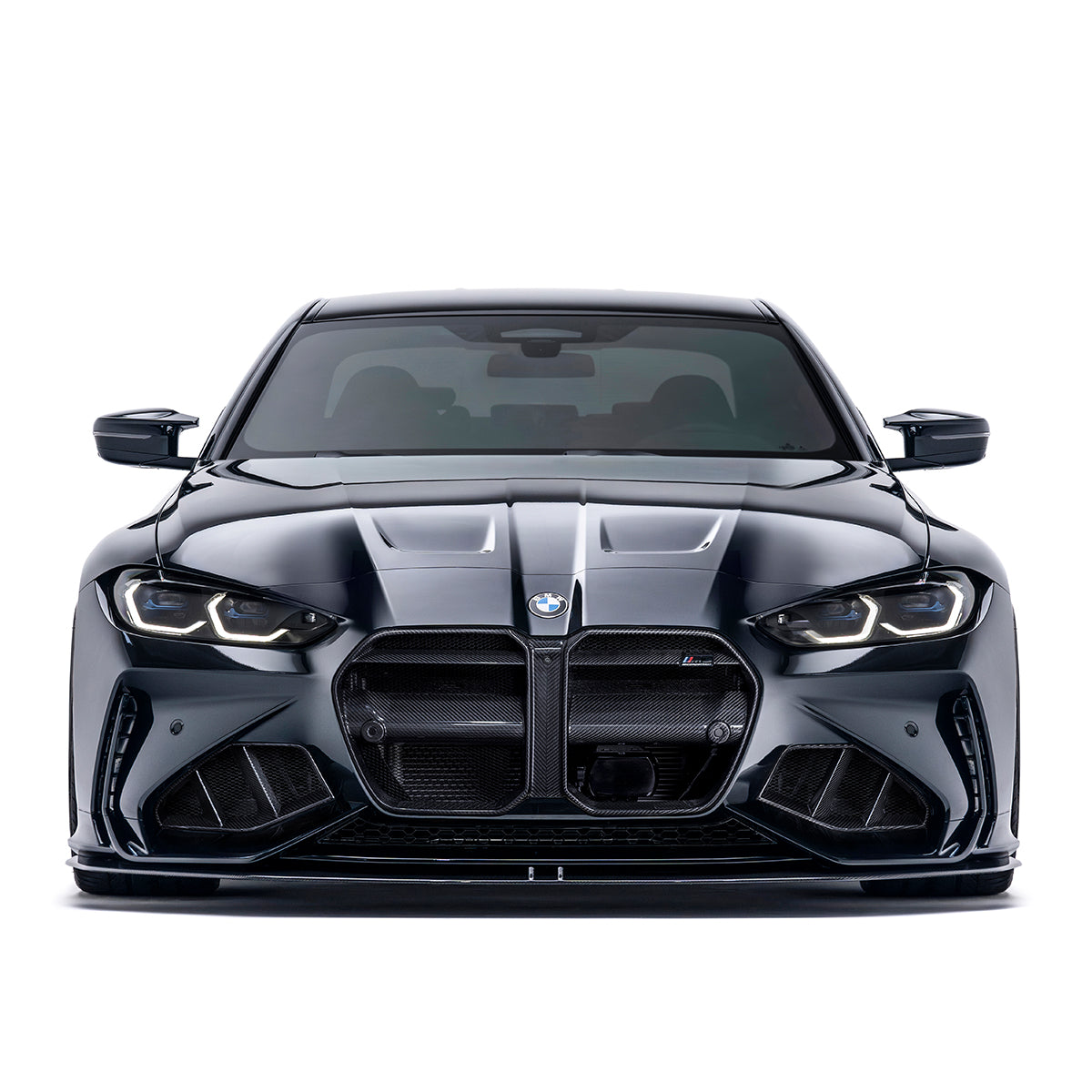 BMW G80 G81 M3/G82 G83 M4 Front Bumper Dry Carbon Fiber Grille & Duct Vents for ADRO Front Bumper 2020+