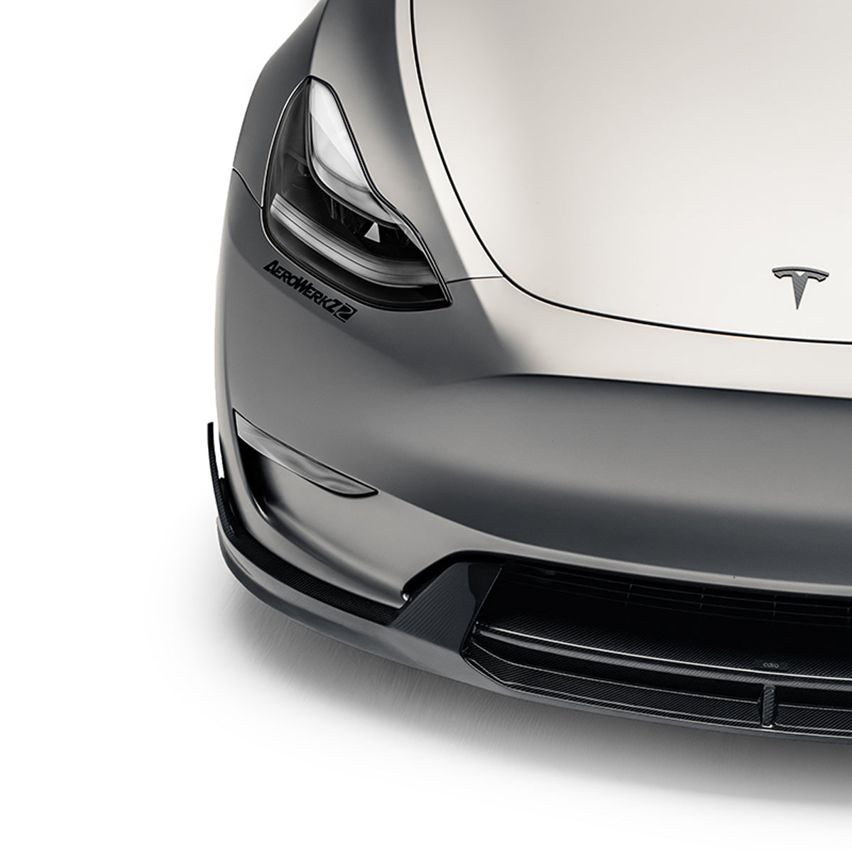 Tesla Model Y V2 Carbon Fiber Front Lip 2022+