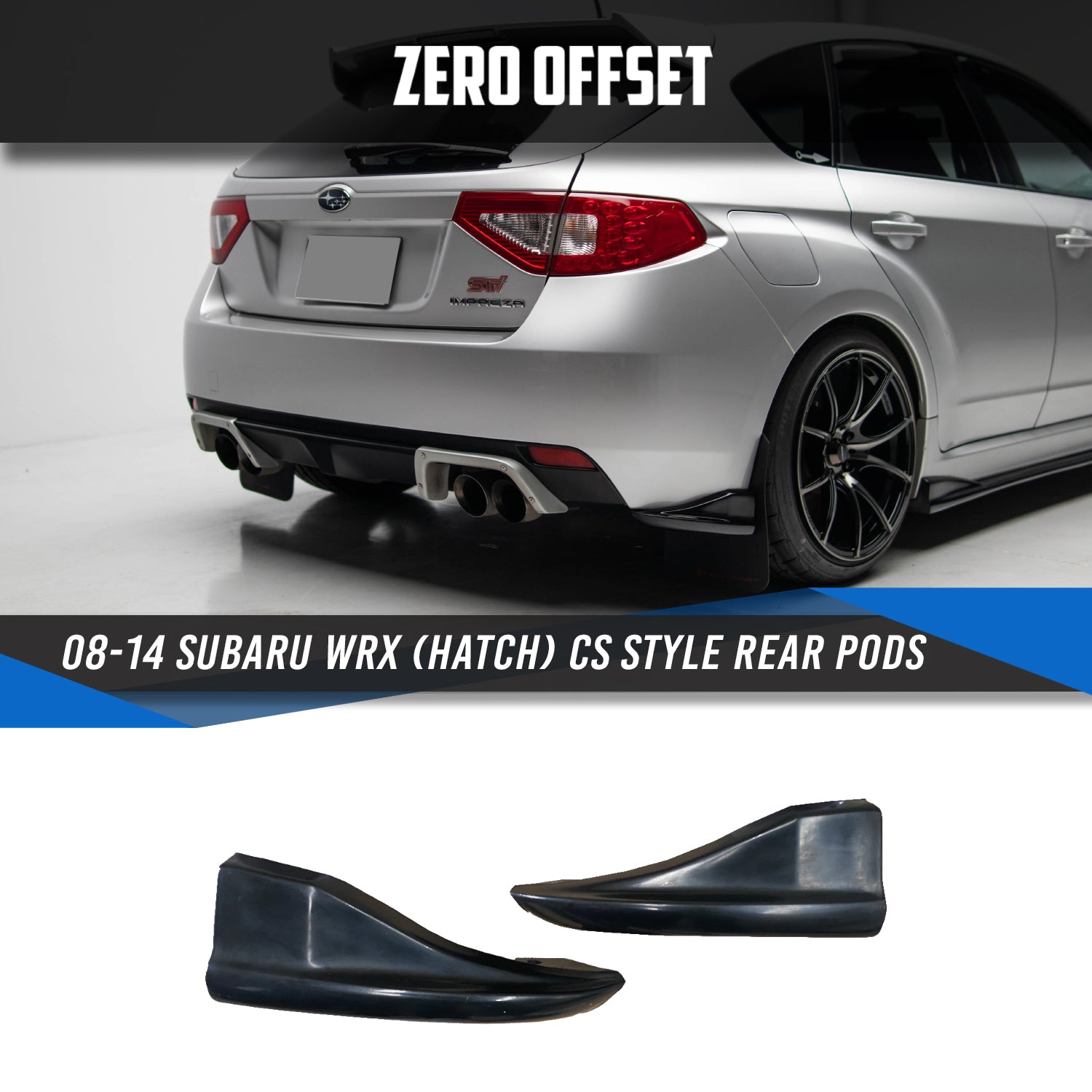 CS Style Rear Pods for Subaru WRX Hatch 2008-2014