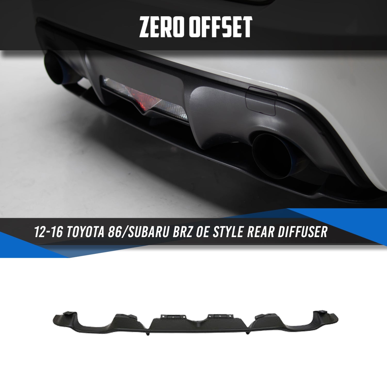 OE Style Rear Diffuser for Toyota 86 (ZN6) 2012-2016 / Subaru BRZ (ZC6) 2012-2021