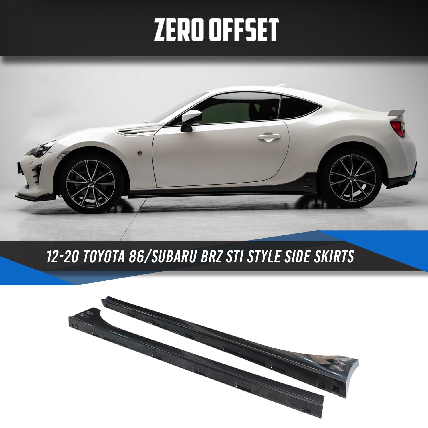 STI Style Side Skirts for Toyota 86 (ZN6)/Subaru BRZ (ZC6) 2012-2021