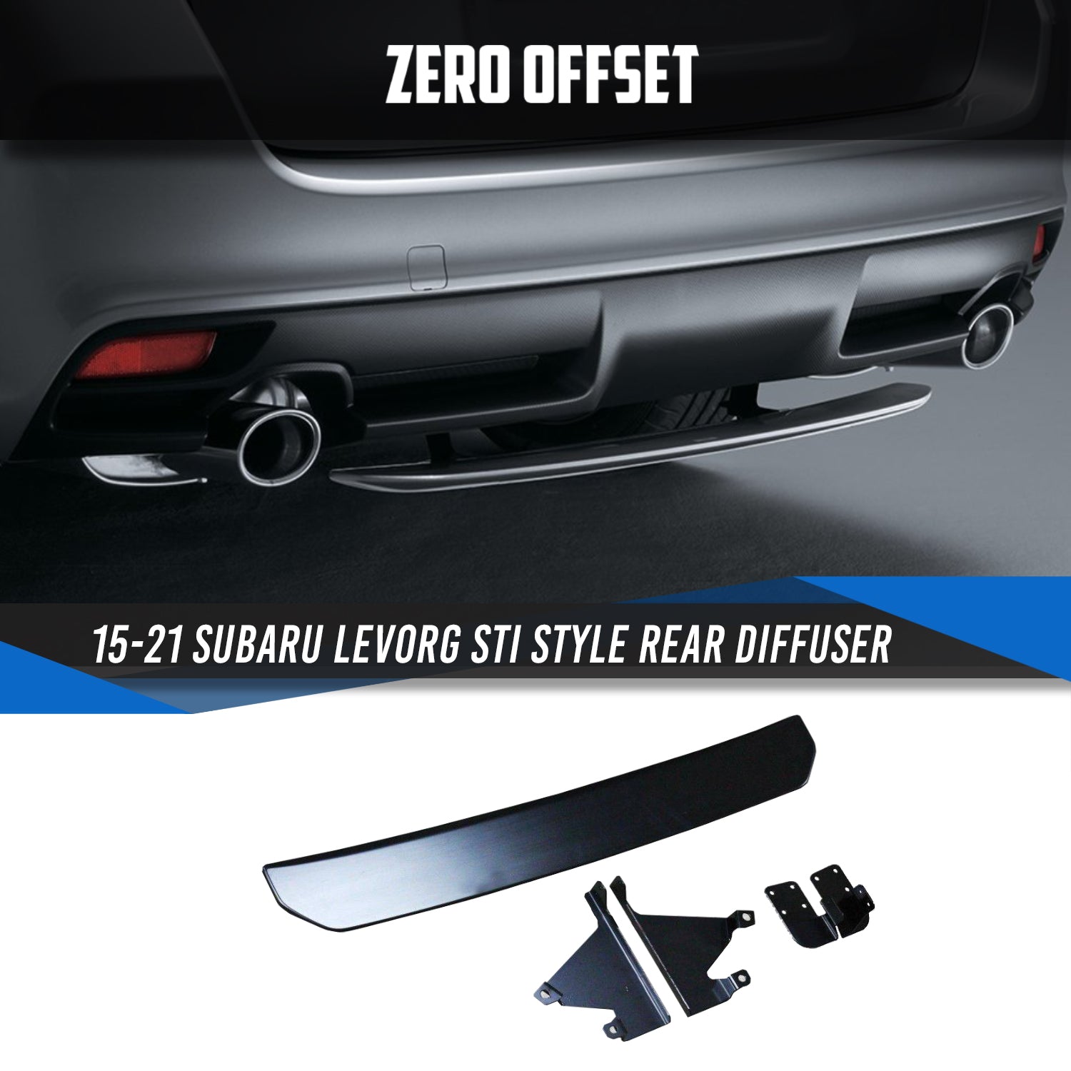 STI Style Rear Diffuser for Subaru Levorg 2015-2021