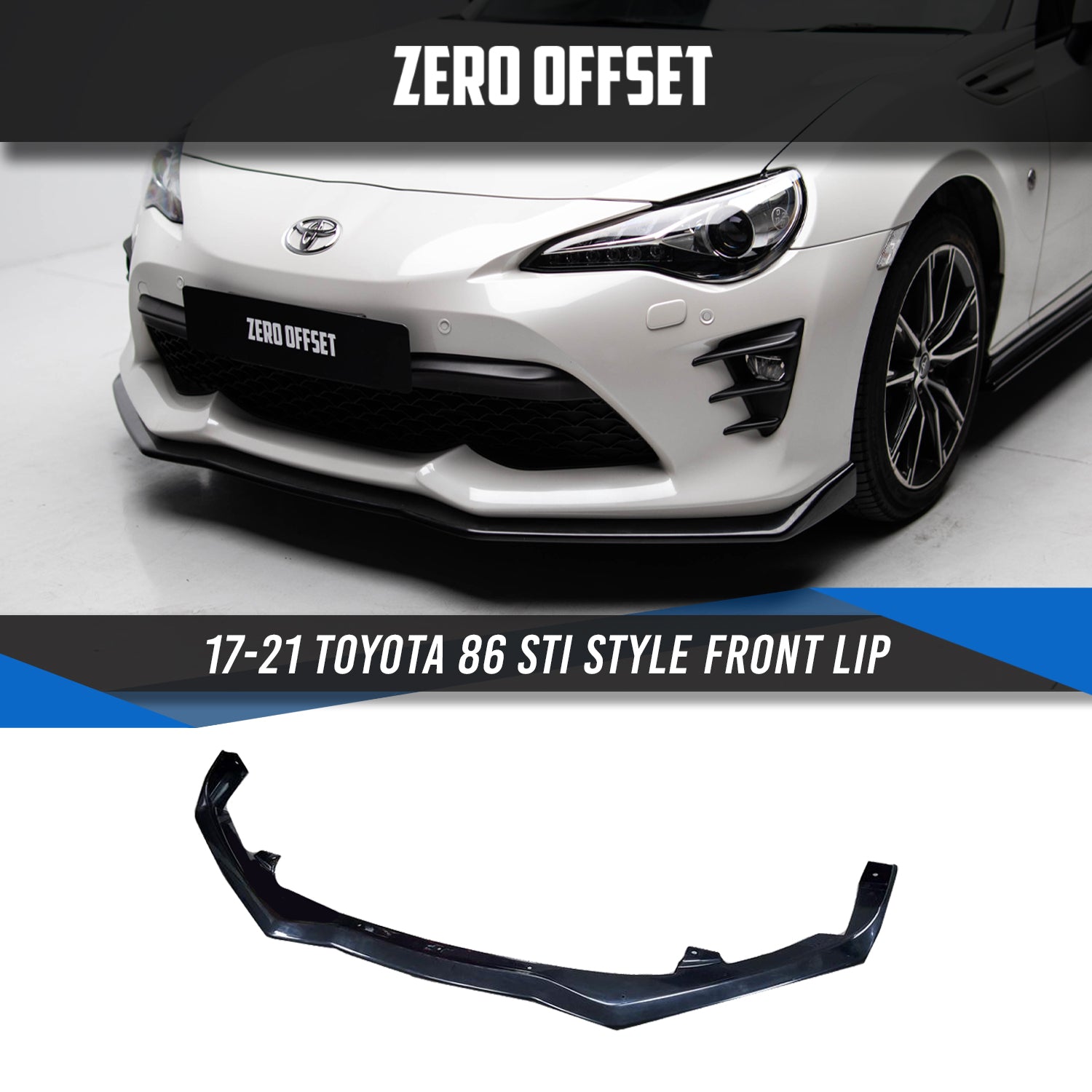 STI Style Front Lip for Toyota 86 (ZN6) 2017-2021