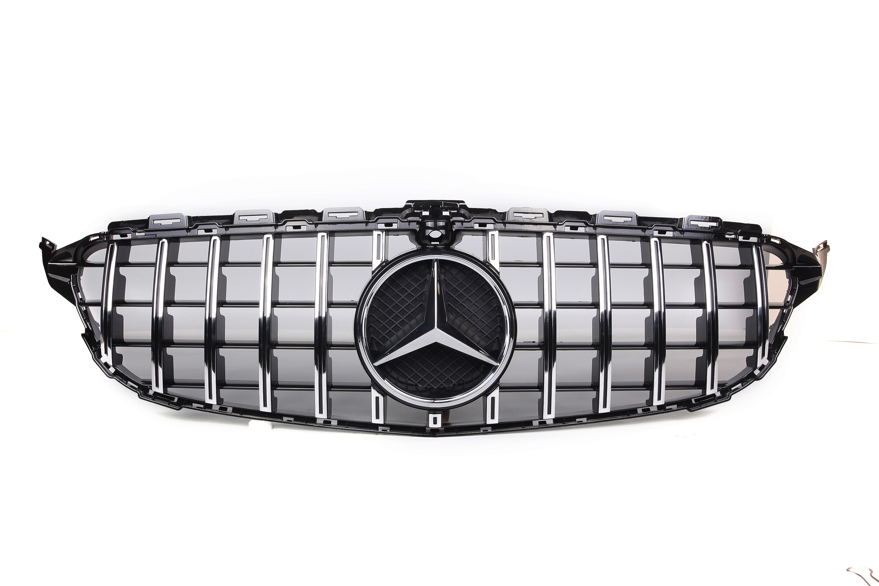 AMG Panamericana Style Grille for Mercedes C Class (AMG Line) C205/W205 2015-2018 - Silver