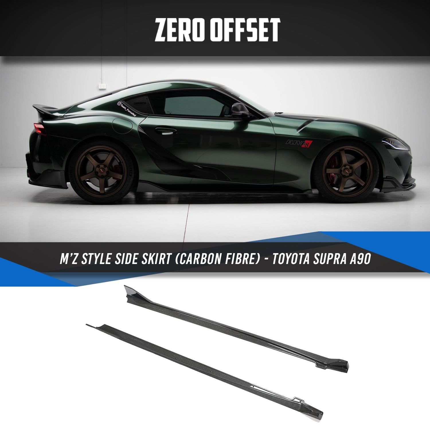 M'Z Style Side Skirts (Carbon Fibre) for Toyota Supra A90