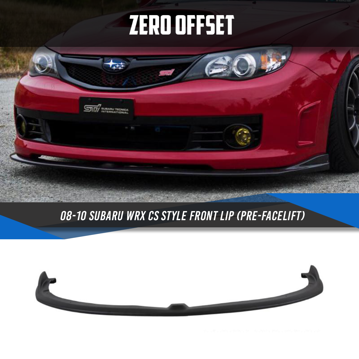 CS Style Front Lip for Subaru WRX STI 2008-2010