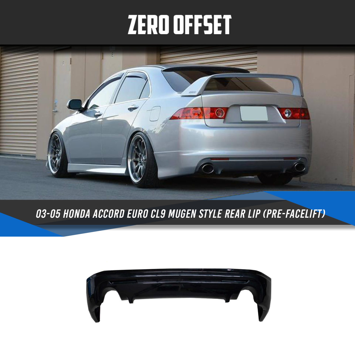 Mugen Style Rear Lip for Honda Accord Euro CL9 (Pre-facelift) 2003-2005