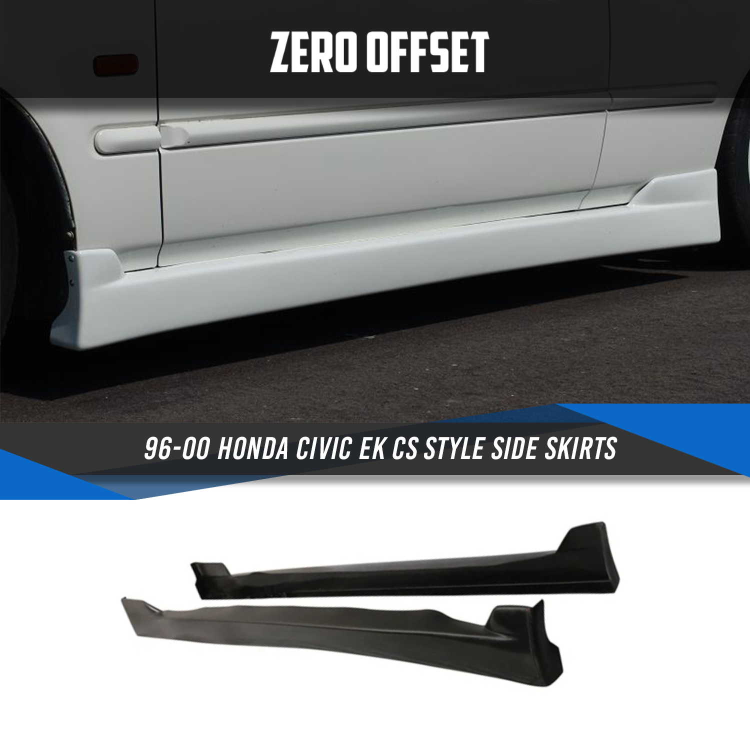 CS Style Side Skirts for Honda Civic EK 1996-2000