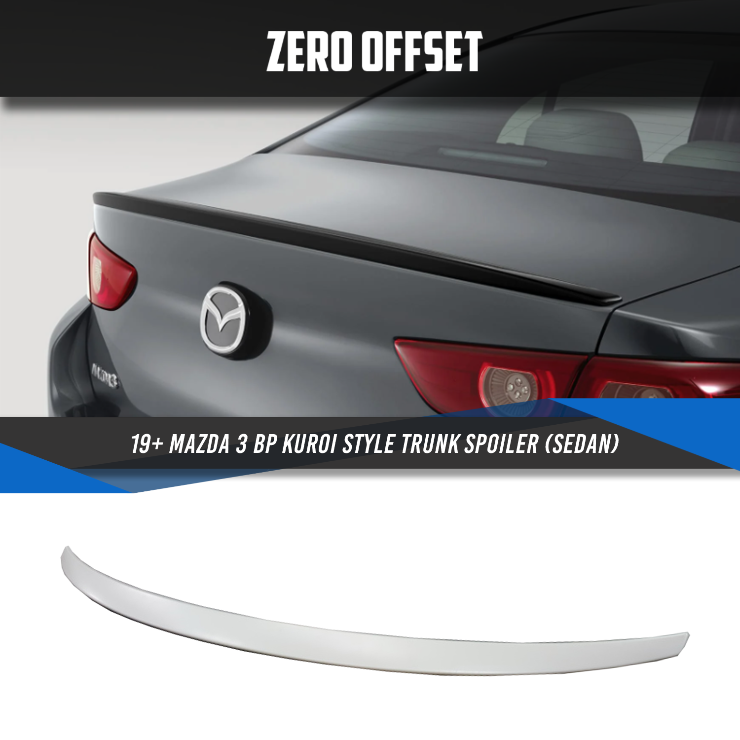 Kuroi Style Trunk Spoiler for Mazda 3 BP Sedan 2019+