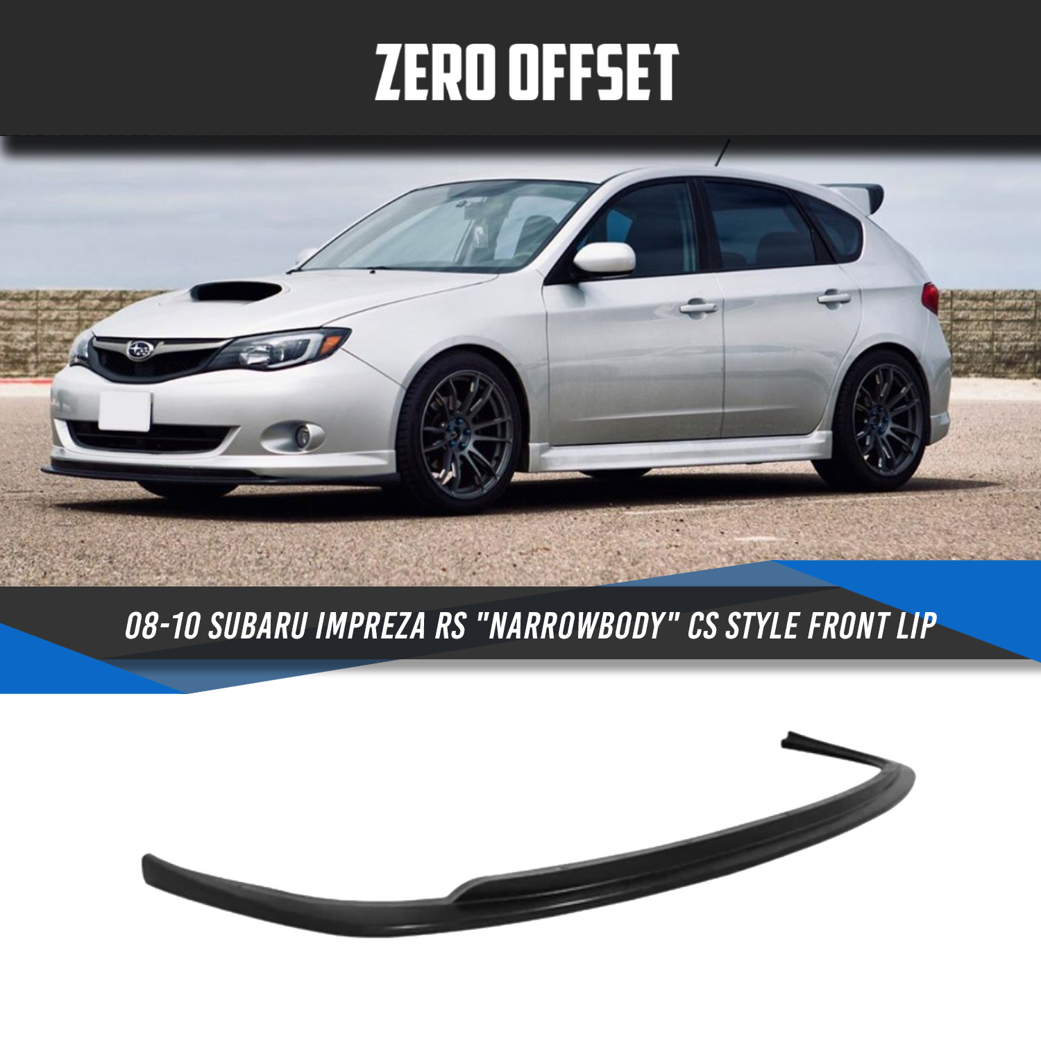 CS Style Front Lip for Subaru Impreza RS & WRX (Narrowbody) 2008-2010