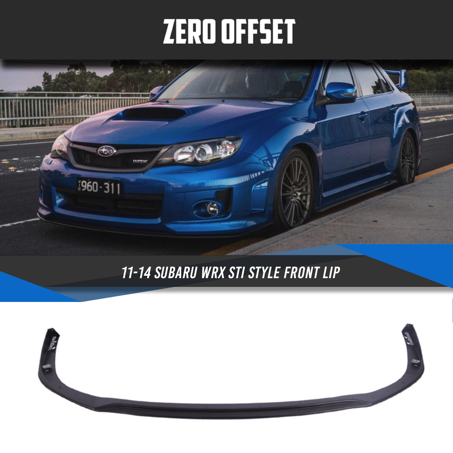 STI Style Front Lip for Subaru WRX 2011-2014