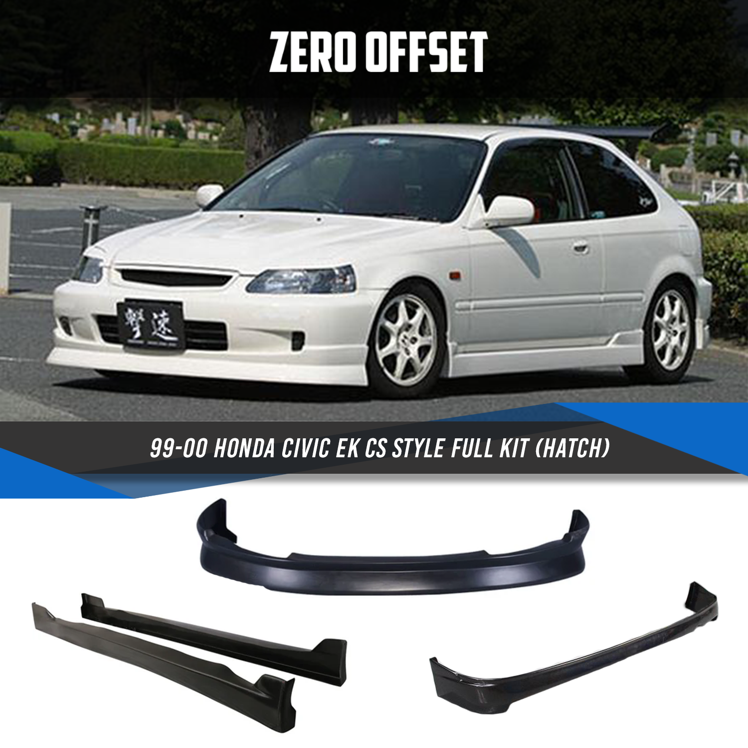 CS Style Full Kit for Honda Civic EK (Hatch) 1999-2000